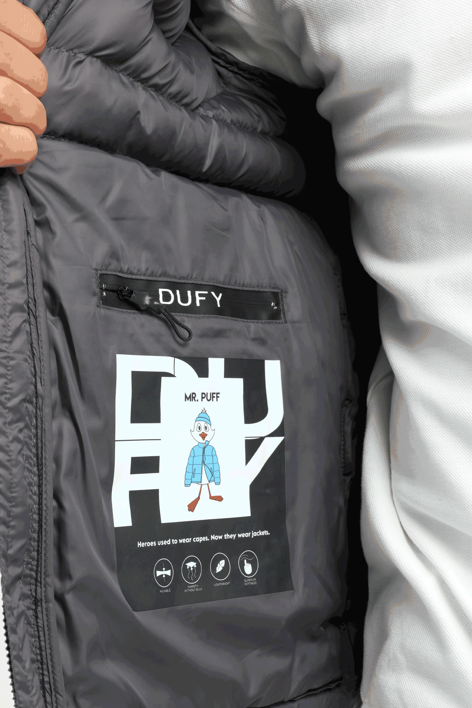 Antrasit   Kapitone Erkek Mont - Slim Fit