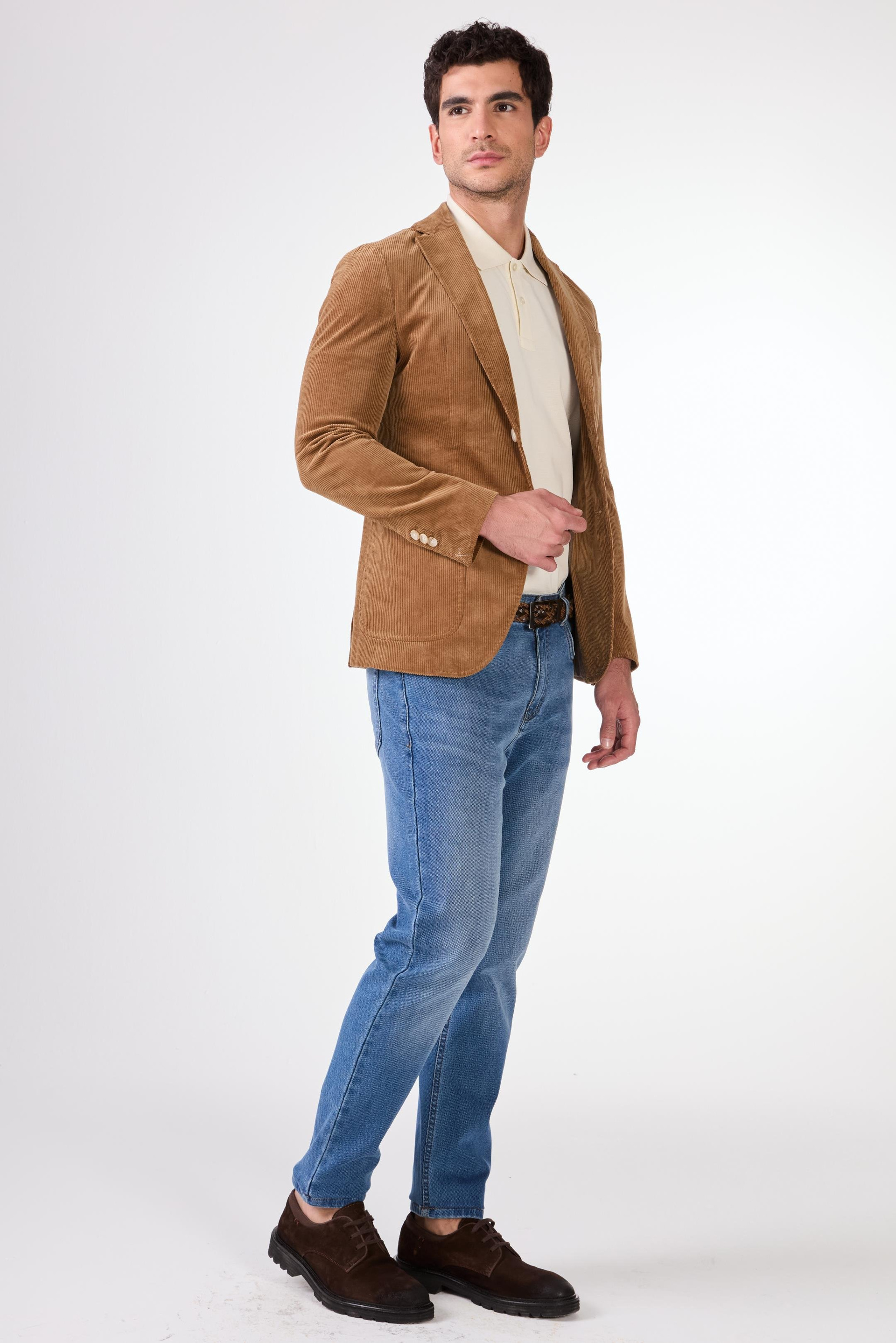 Bej    Erkek Ceket - Slim Fit