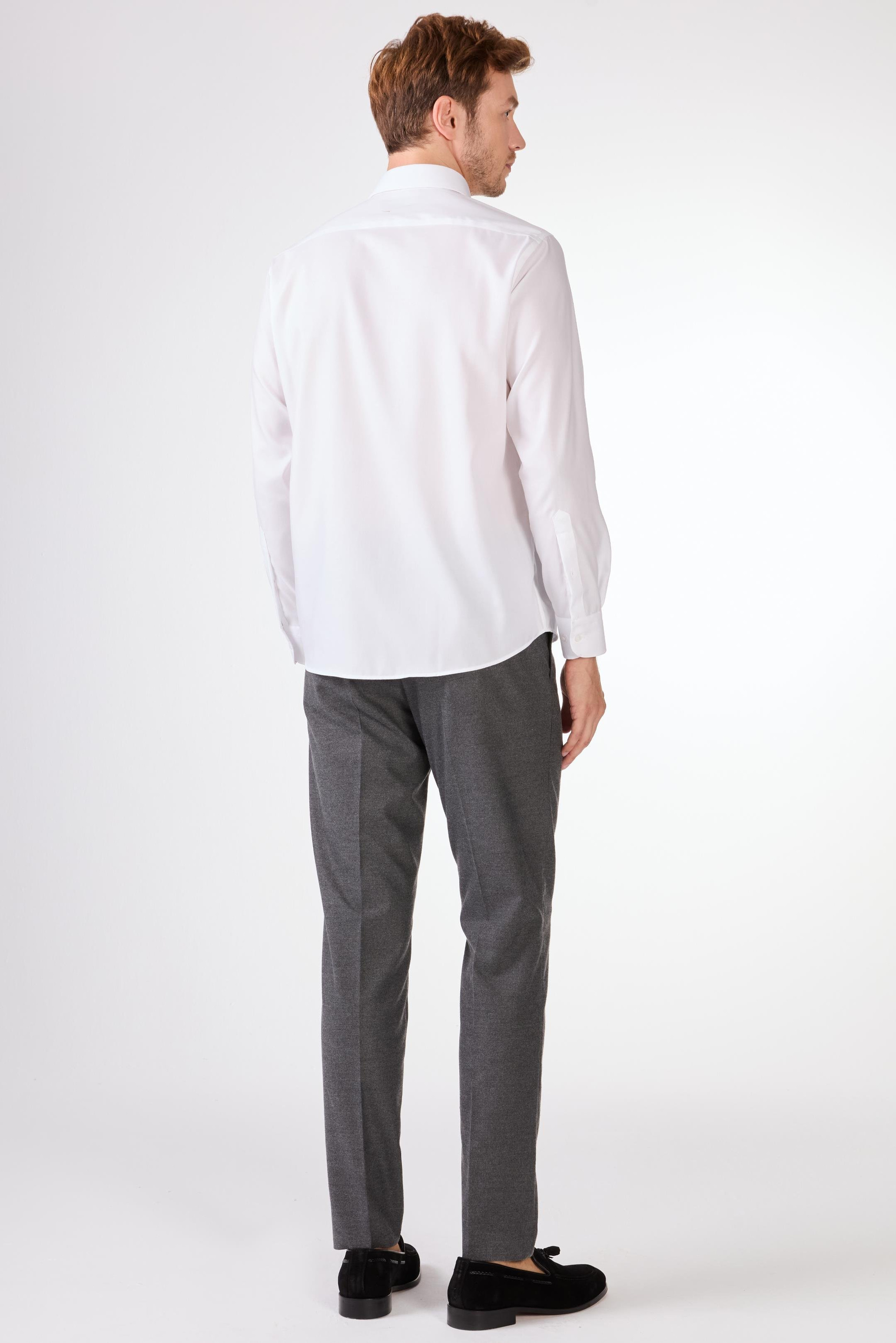 BEYAZ   DÜZ ERKEK GÖMLEK - REGULAR FIT