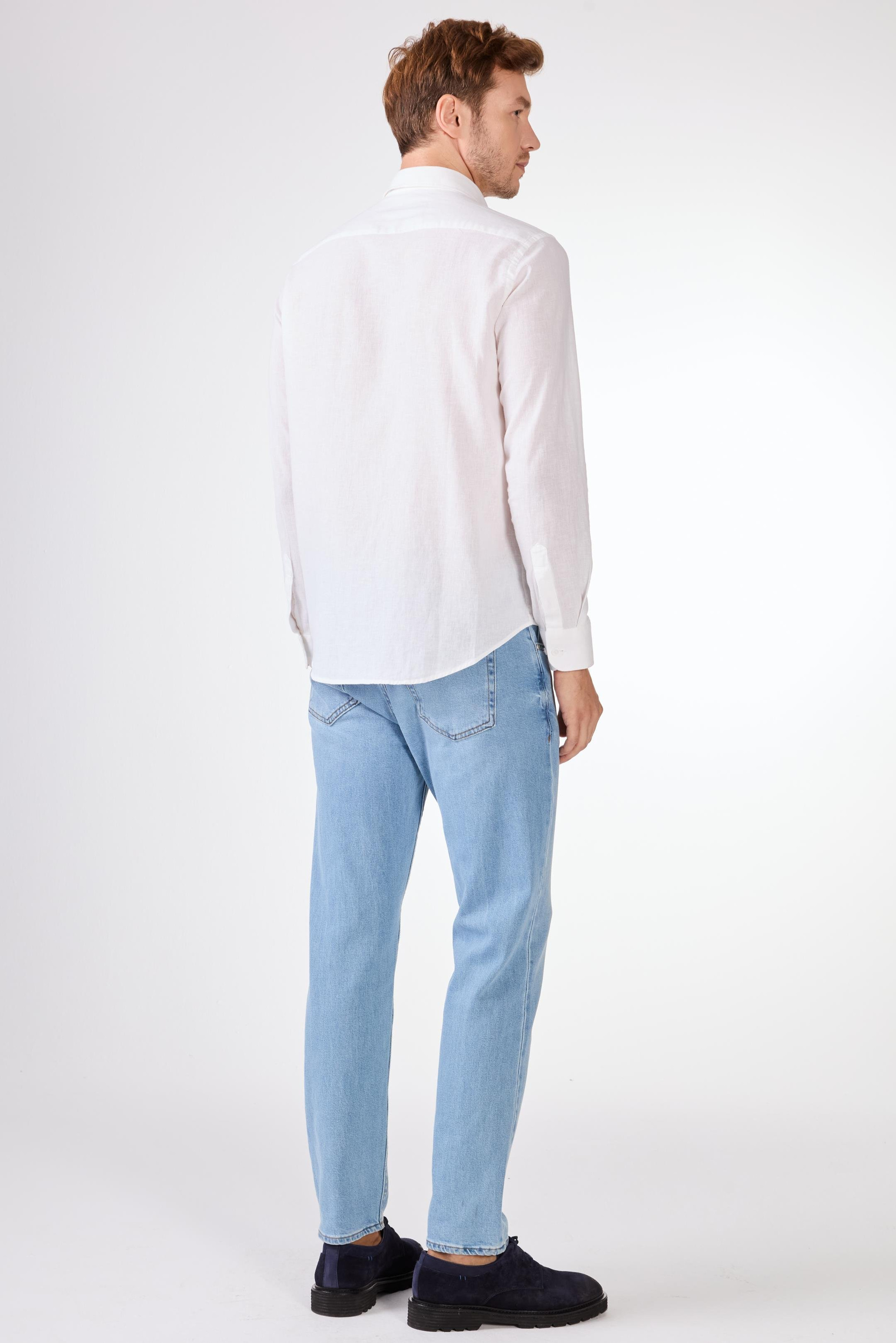 BEYAZ   DÜZ ERKEK GÖMLEK - REGULAR FIT