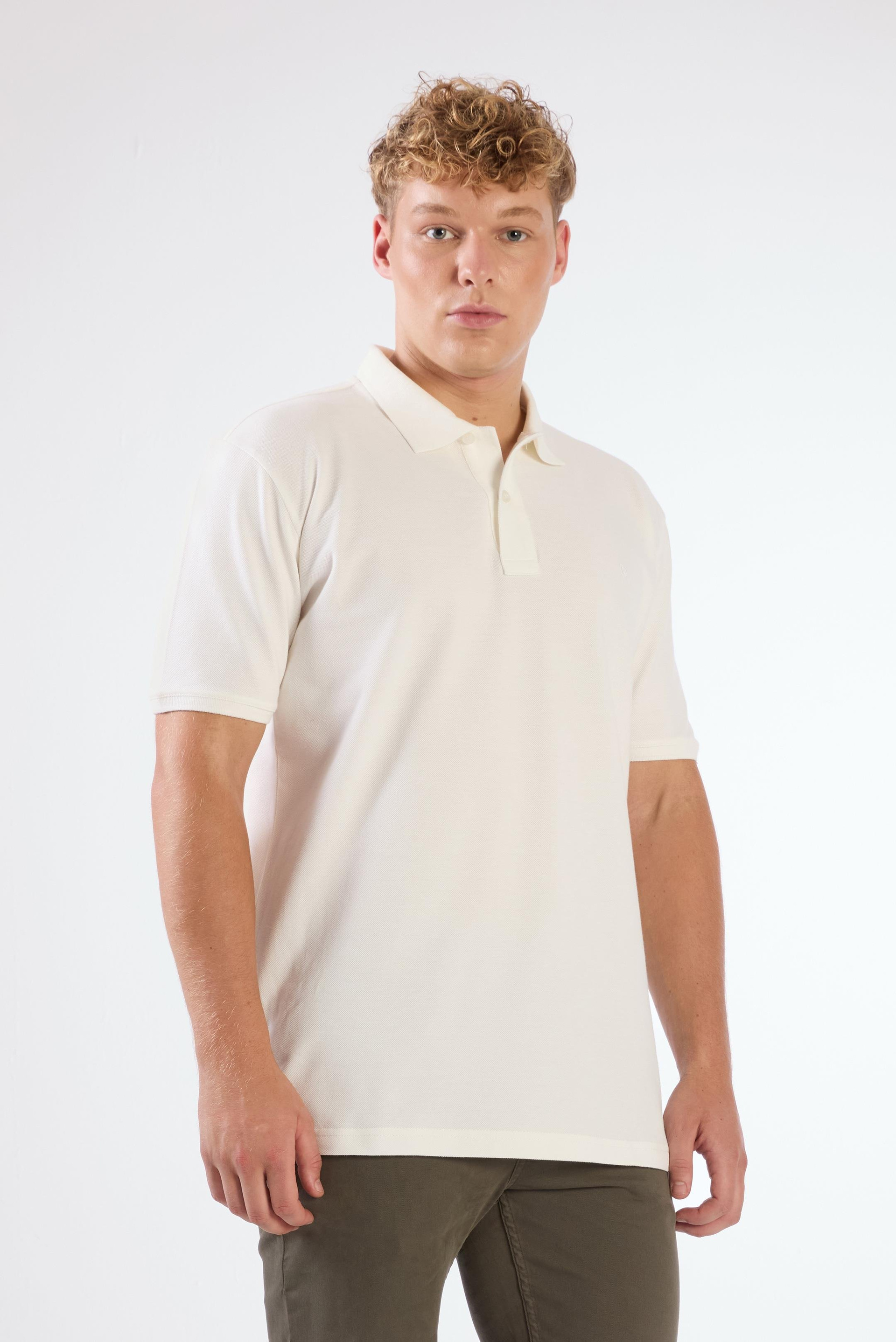 Beyaz   Düz Erkek T-Shirt - Slim Fit