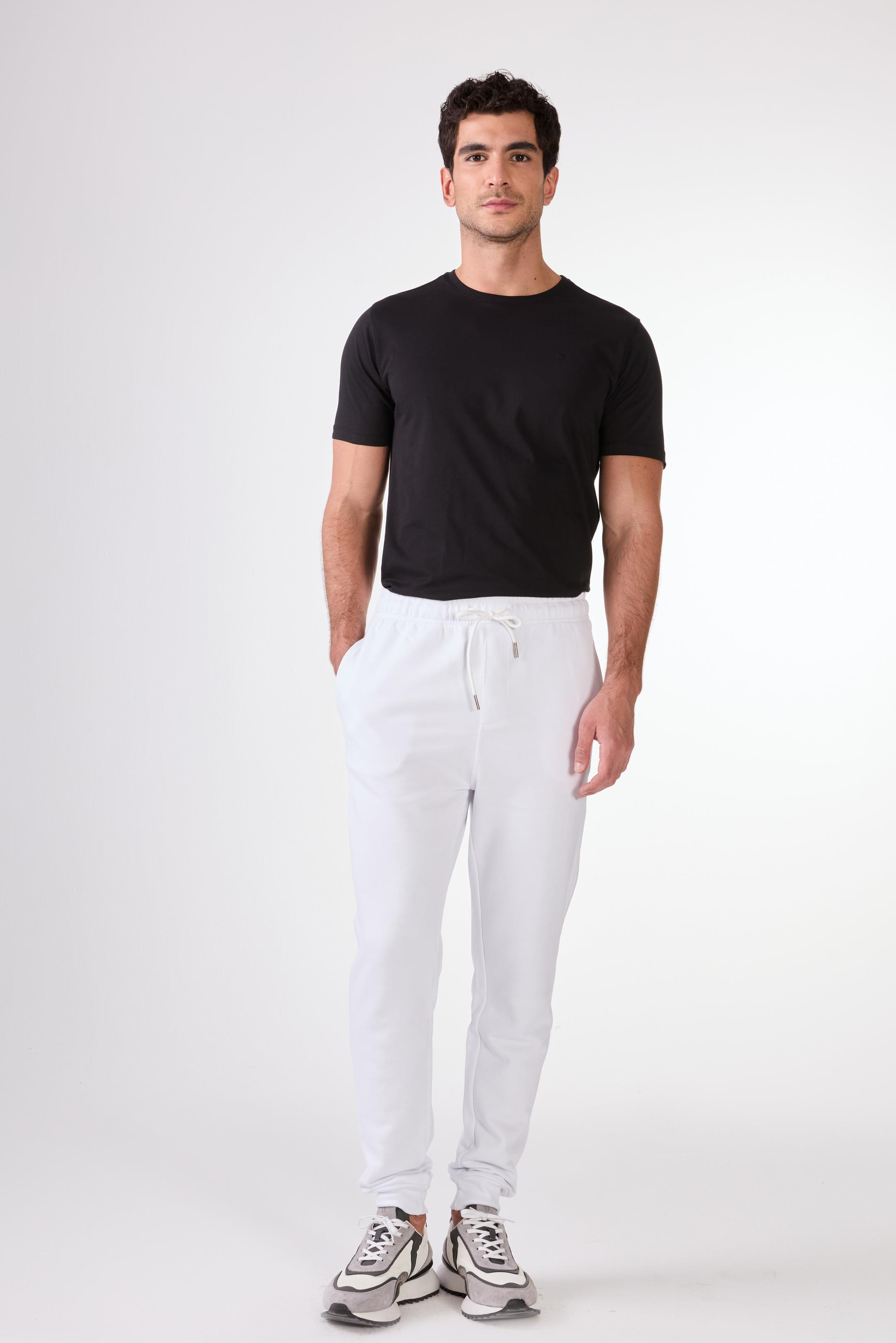 Beyaz    Erkek Eşofman Altı - Regular Fit