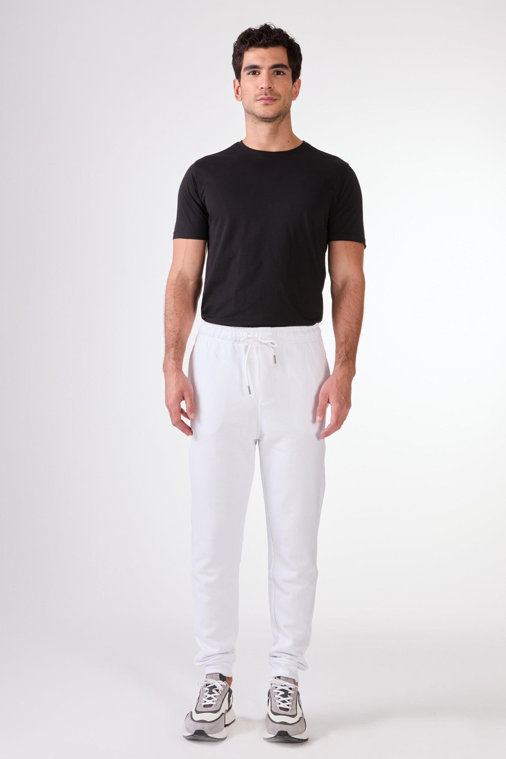 Beyaz    Erkek Eşofman Altı - Regular Fit