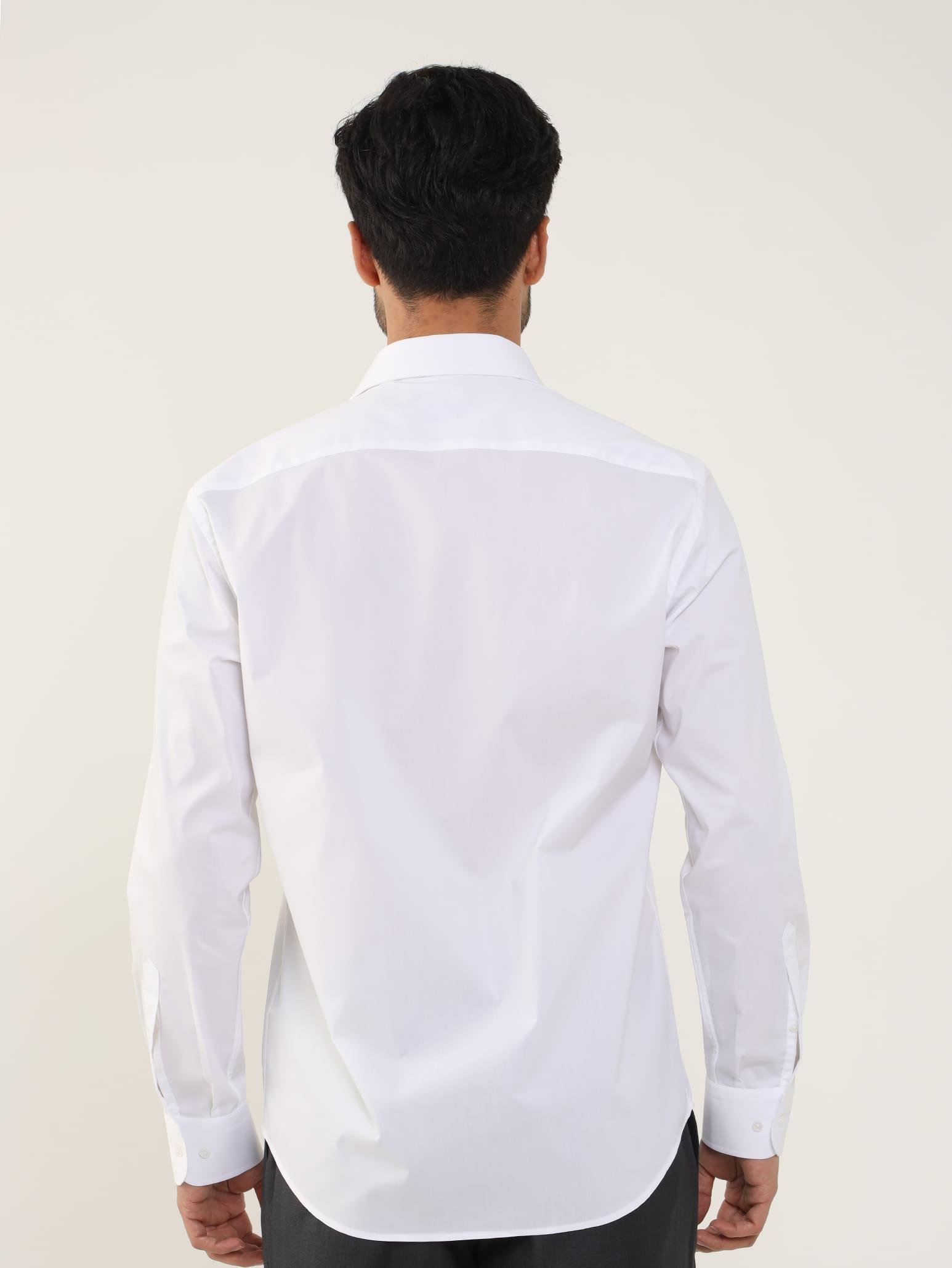 Dufy Beyaz Erkek Regular Fit Klasik  Uzun Kol Gömlek - 103124