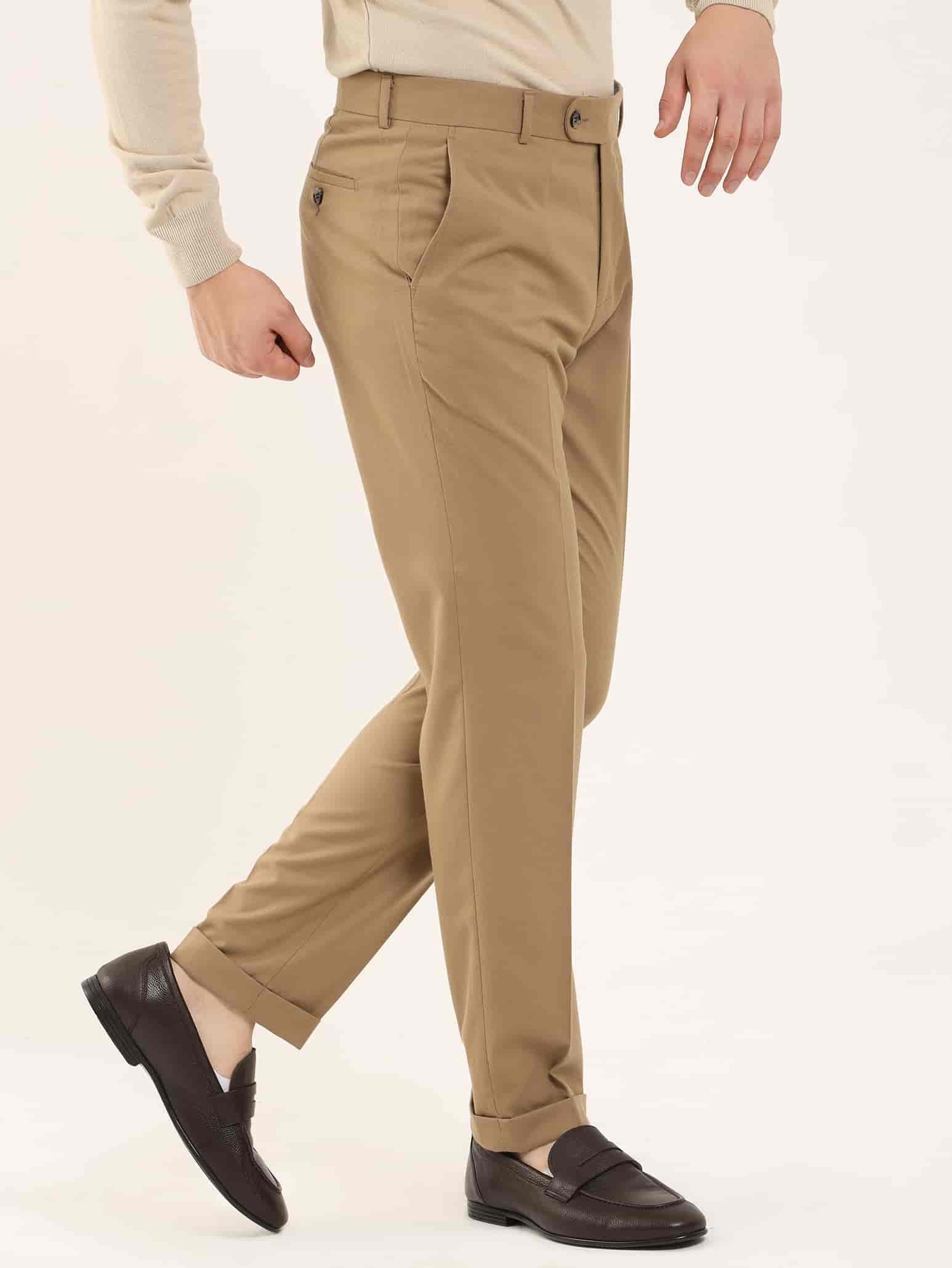 Dufy Camel Erkek Regular Fit Düz Klasik Pantolon - 97739