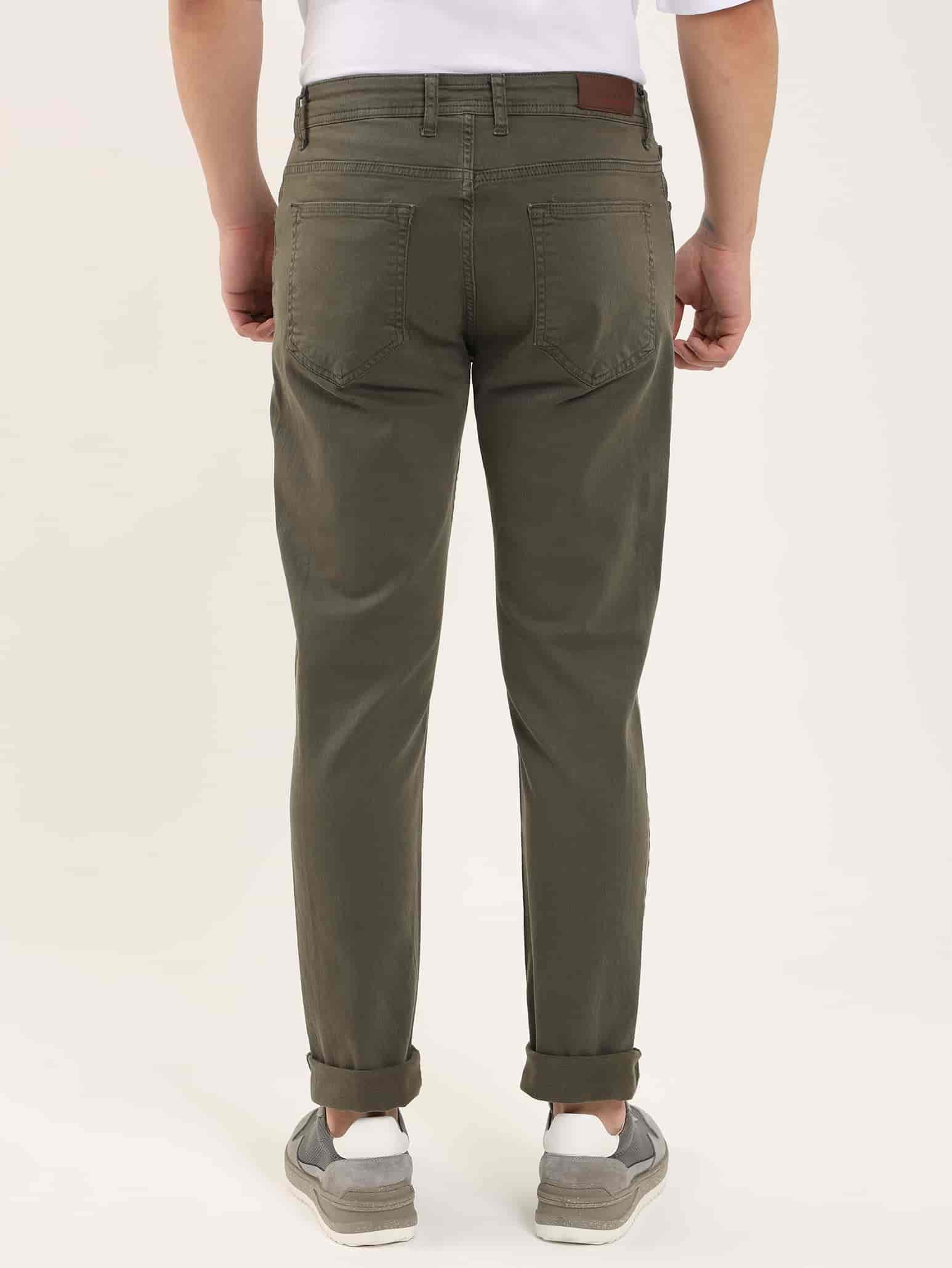 Dufy Haki Erkek Slim Fit Düz Casual Pantolon - 97797