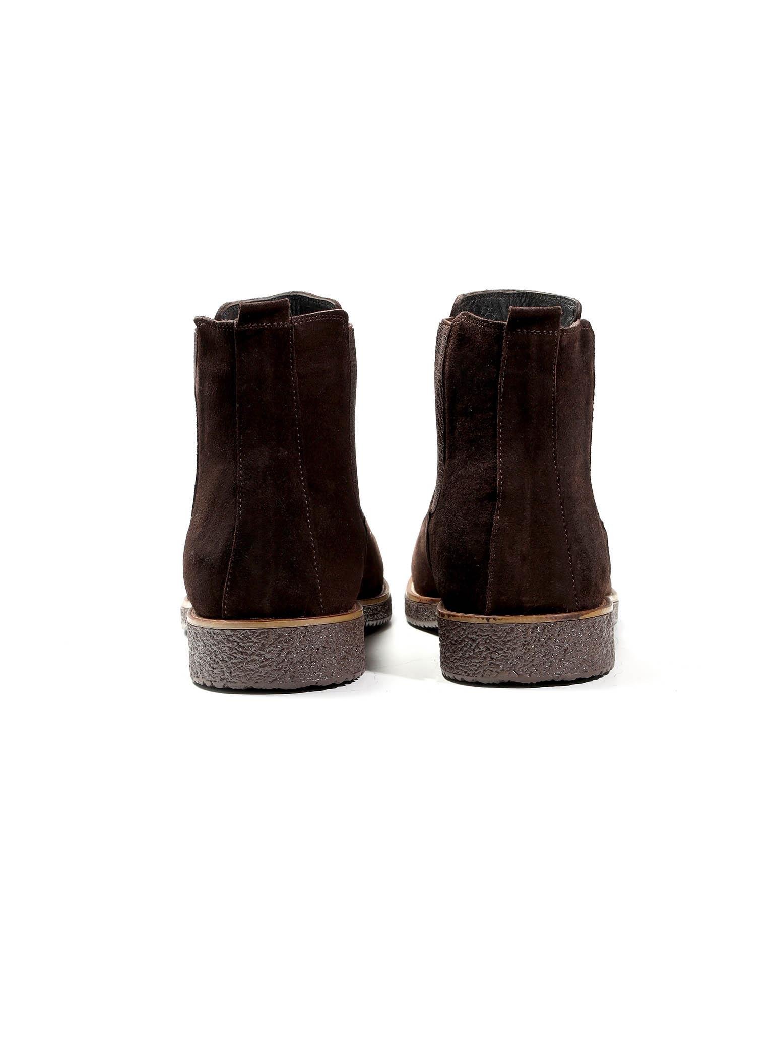 Dufy Koyu Kahverengi Erkek Süet Düz Bot - 94387