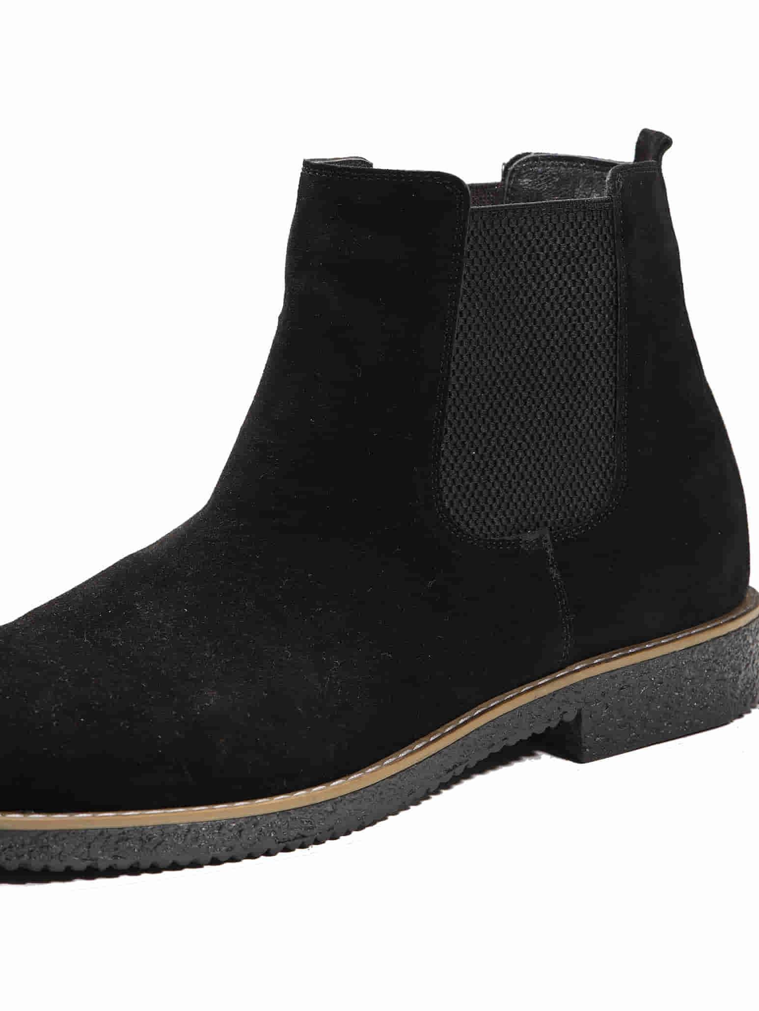 Dufy Siyah Erkek Süet Düz Bot - 92273