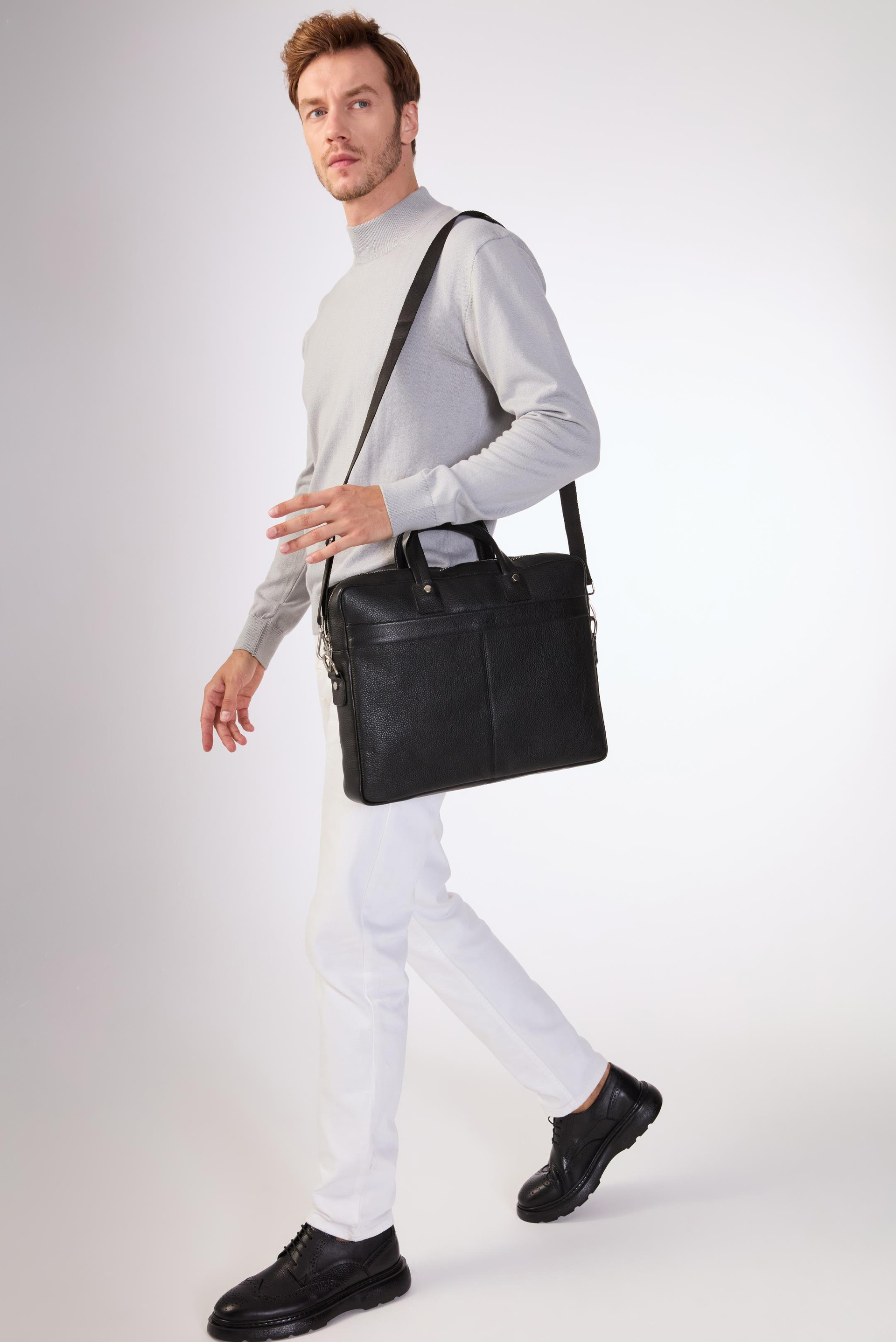 Gri   Düz Erkek Triko - Slim Fit