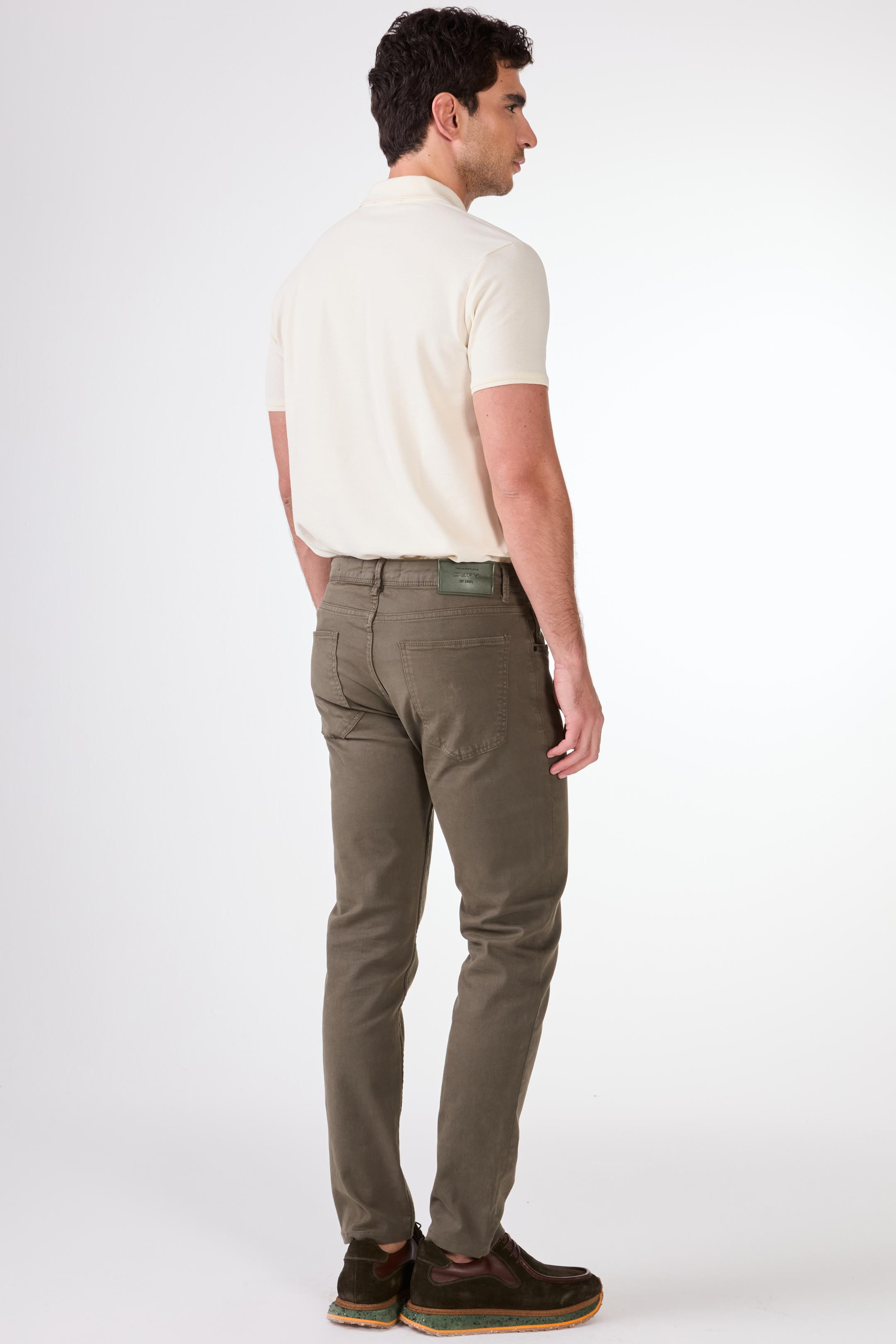 HAKİ   DÜZ ERKEK PANTOLON - SLIM FIT