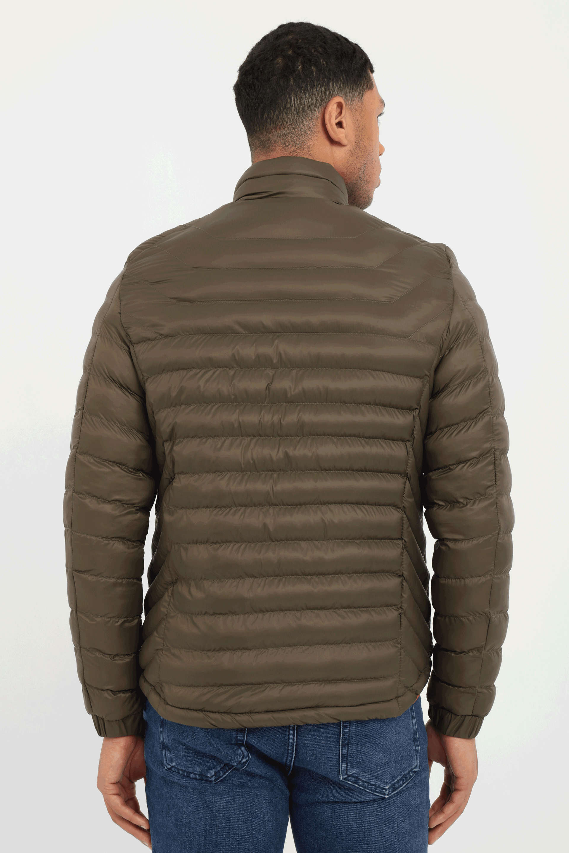 Haki   Kapitone Erkek Mont - Slim Fit