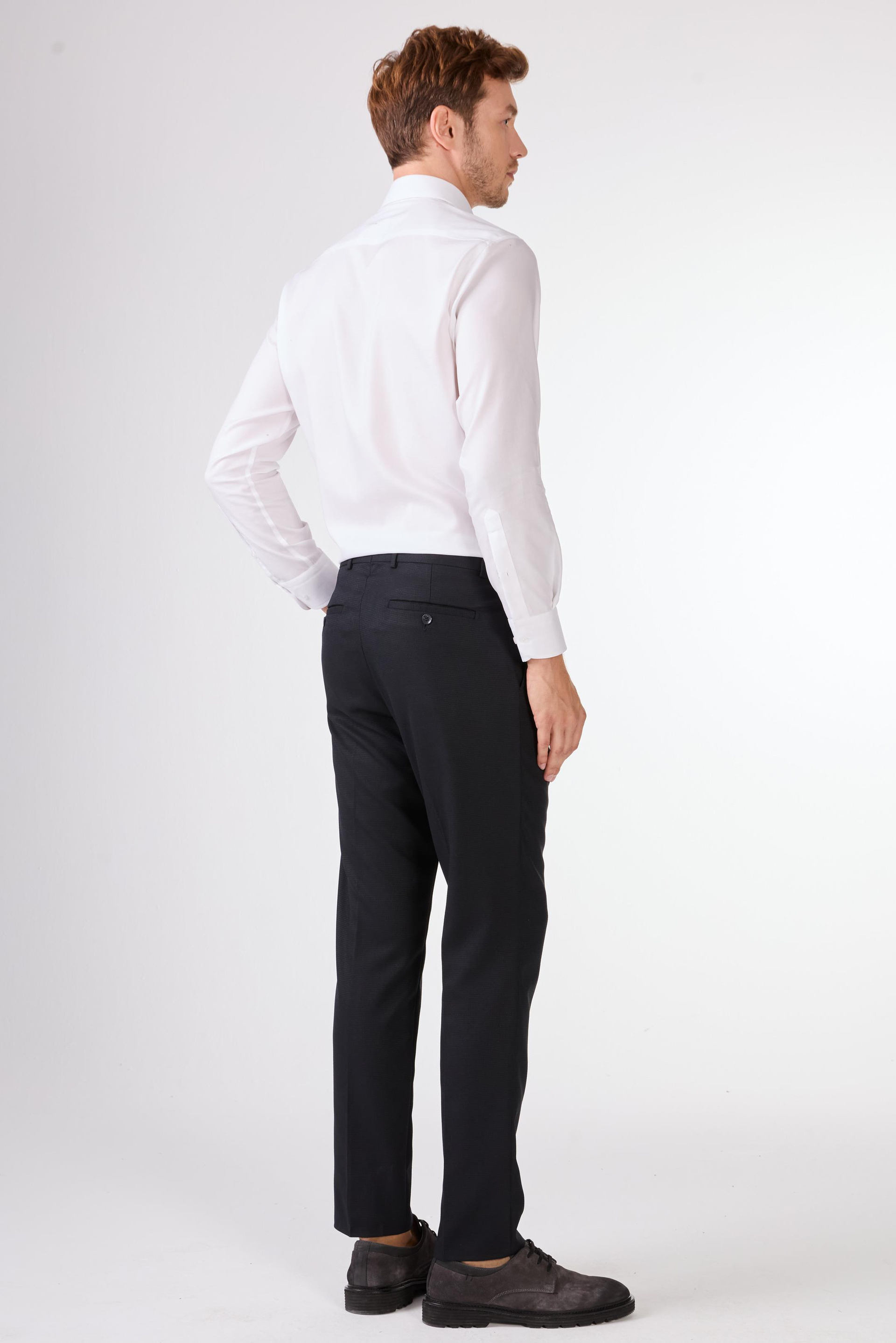 K.LACİVERT ARMÜR ARMÜRLÜ TAKIM ELBİSE - SLIM FIT