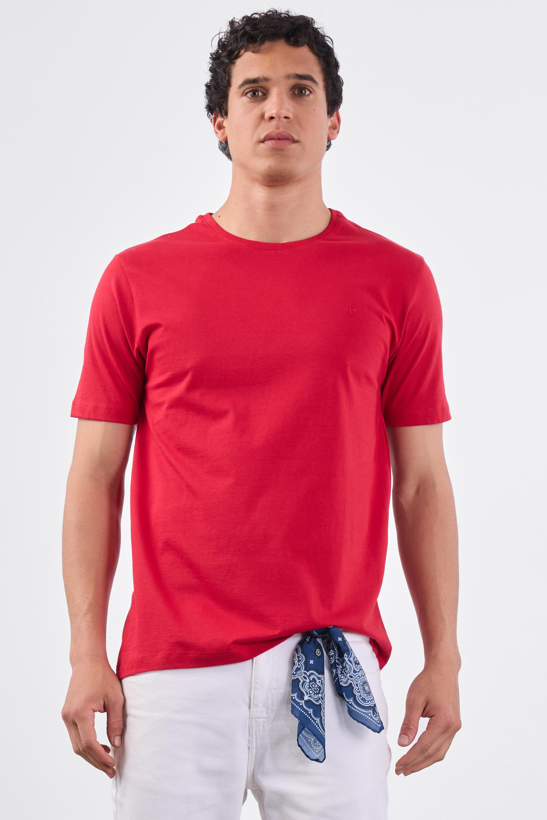 KIRMIZI   DÜZ ERKEK TSHIRT - SLIM FIT