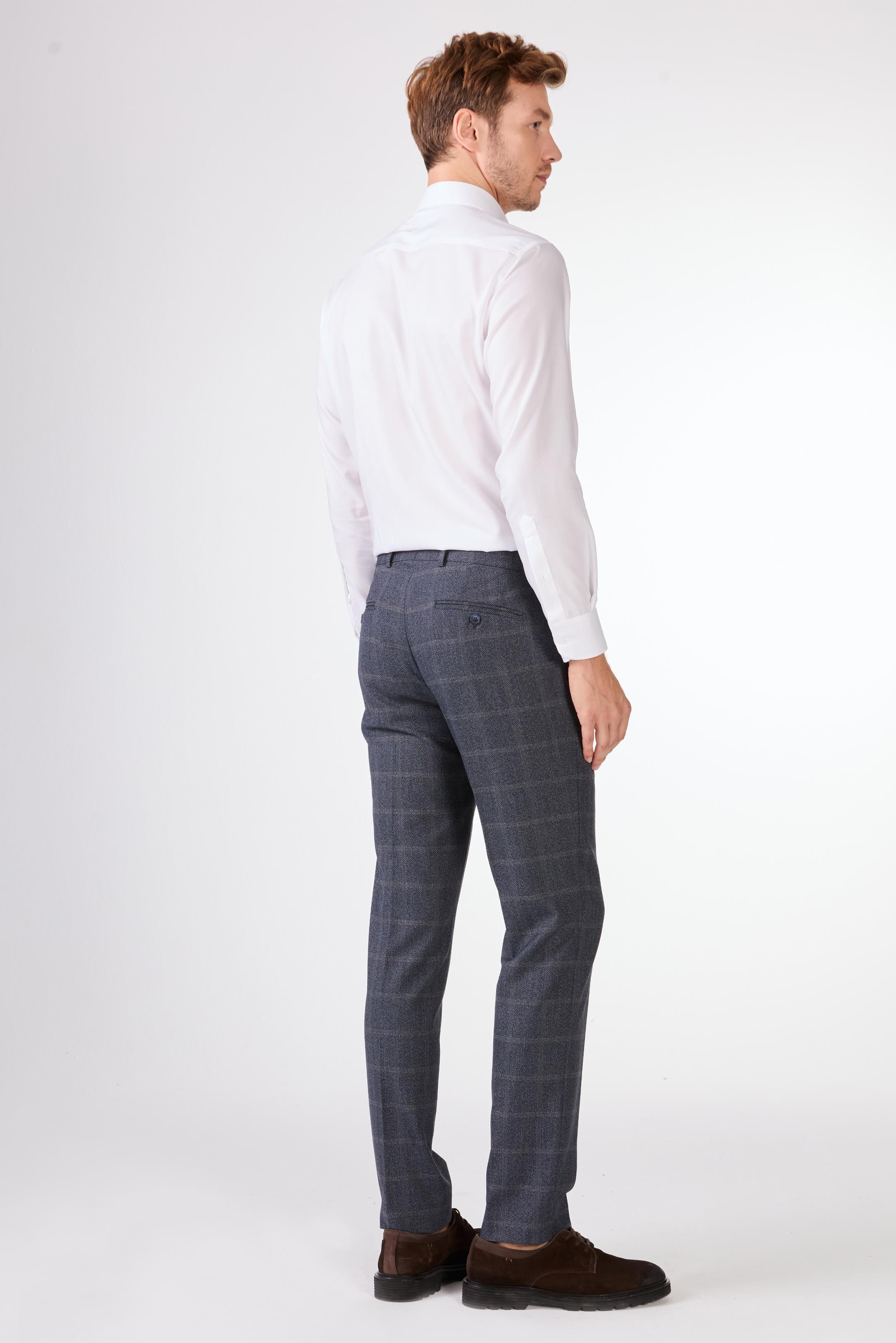 Lacivert   Balıksırtı Erkek Takım Elbise - Slim Fit