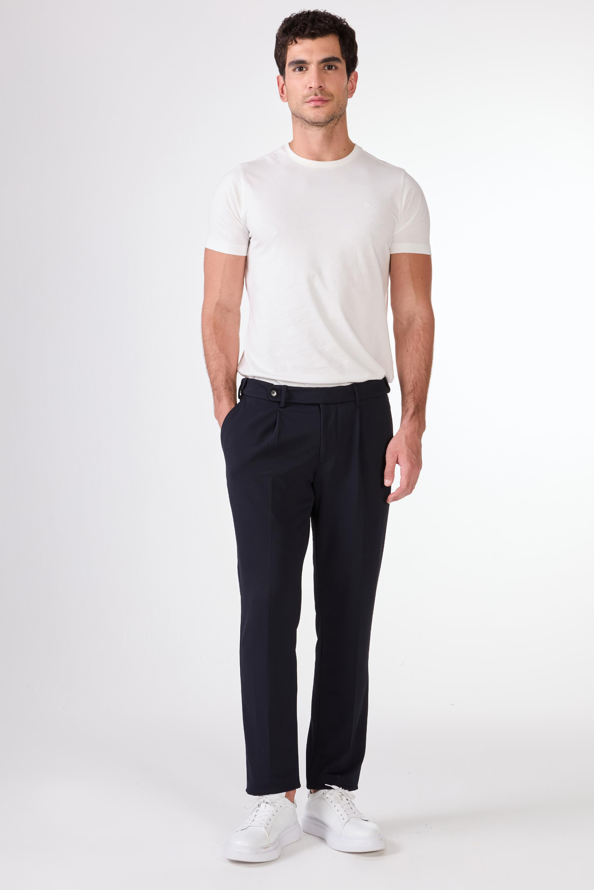 LACİVERT   DÜZ ERKEK PANTOLON - SLIM FIT