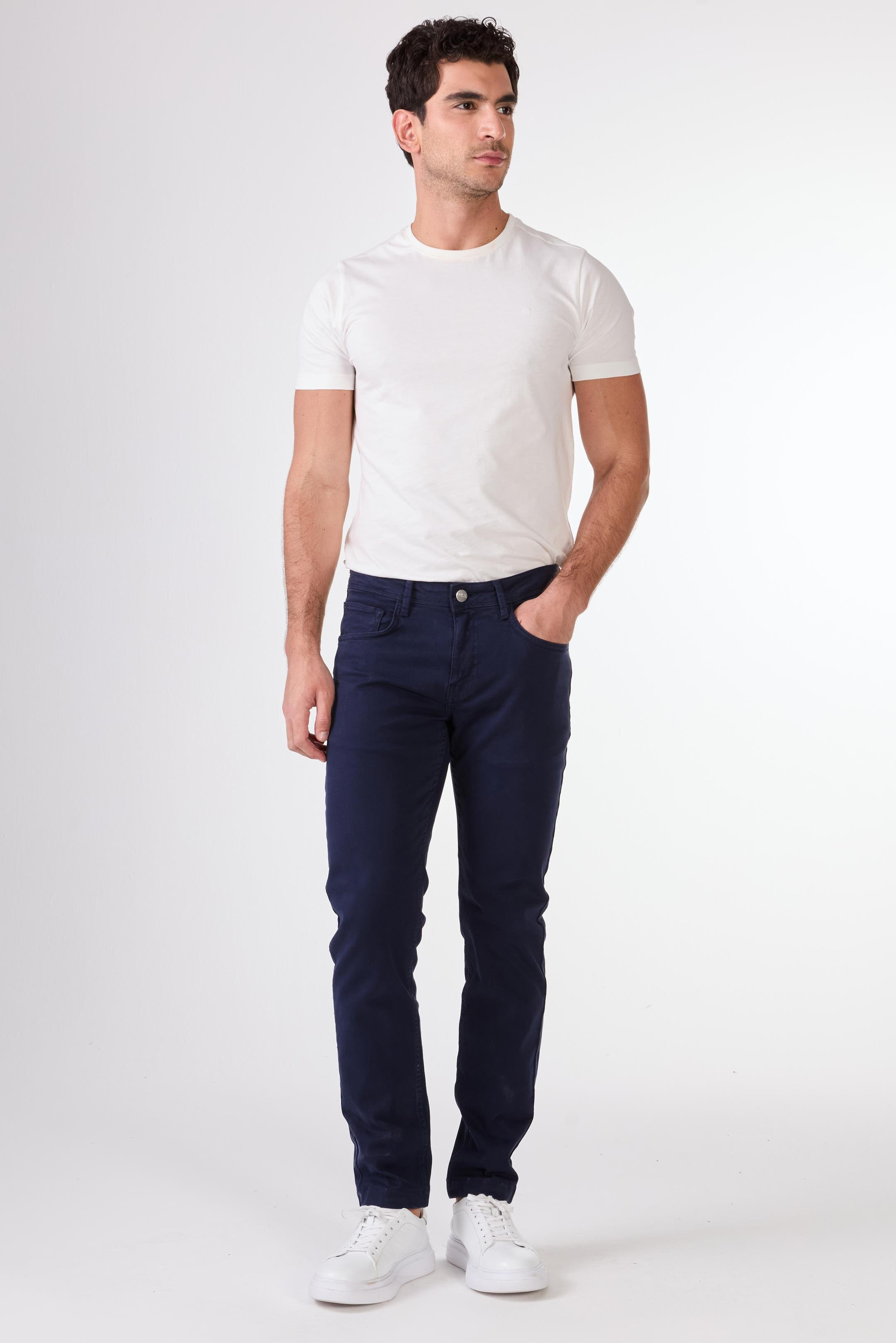 LACİVERT   DÜZ ERKEK PANTOLON - SLIM FIT