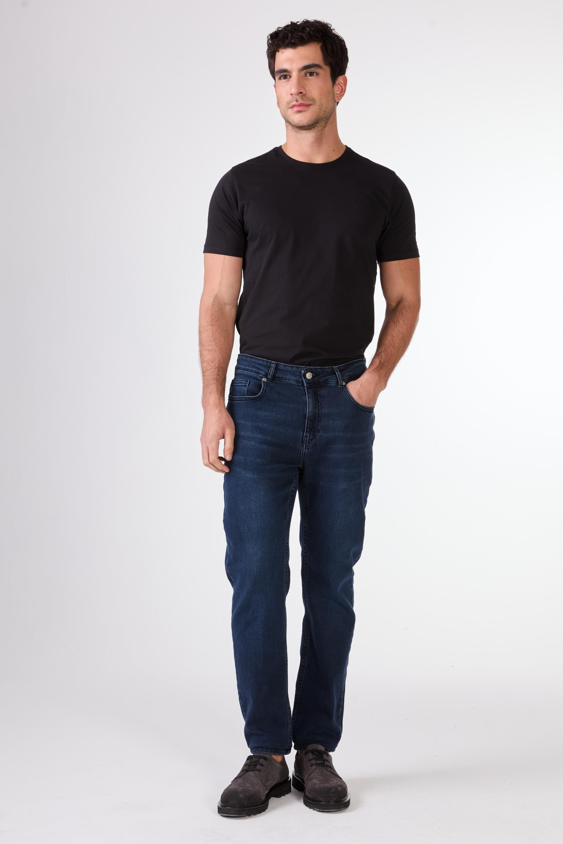 M.LACİVERT    ERKEK DENIM PANTOLON - SLIM FIT