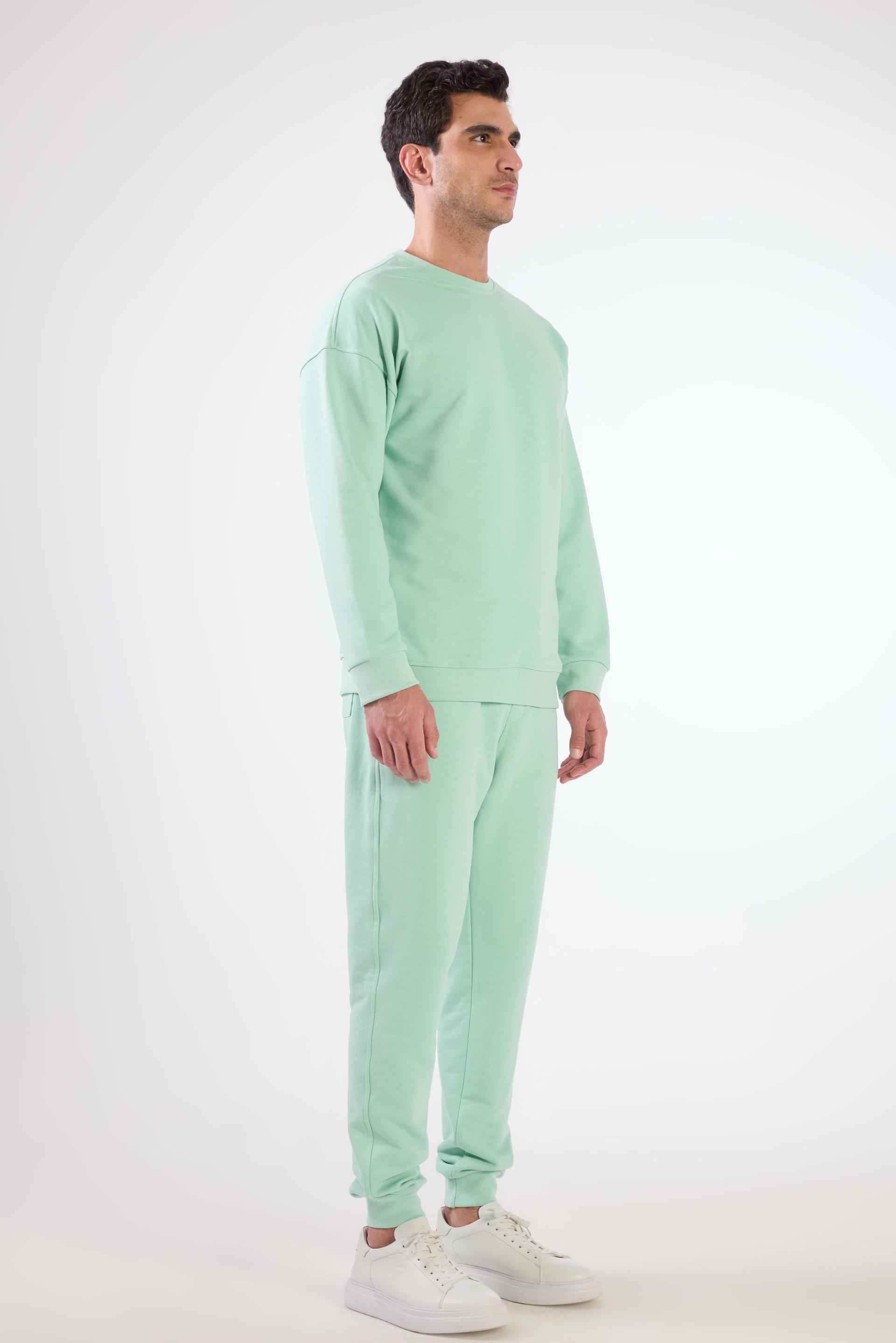 Mint Yeşili    Erkek Sweatshırt - Regular Fit