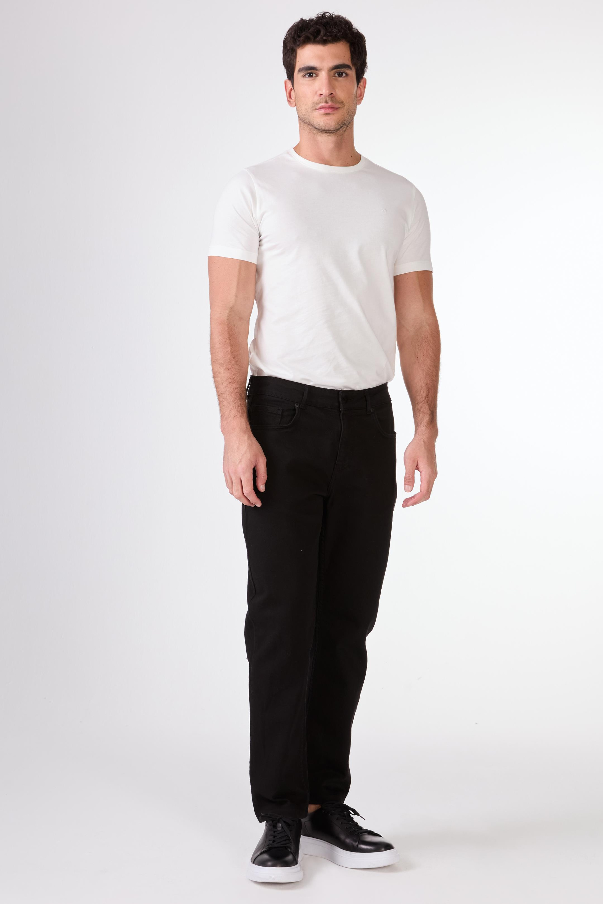 SİYAH   DÜZ ERKEK PANTOLON - SLIM FIT