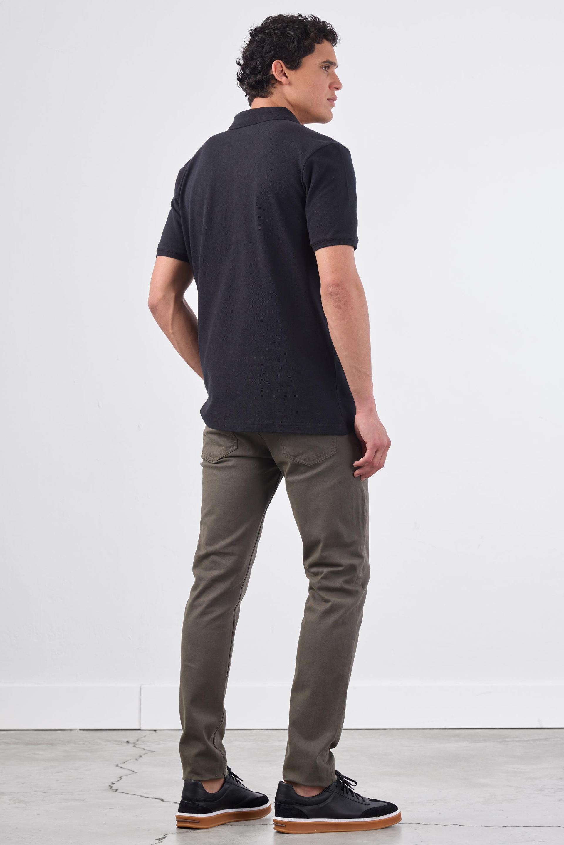 SİYAH   DÜZ ERKEK TSHIRT - SLIM FIT