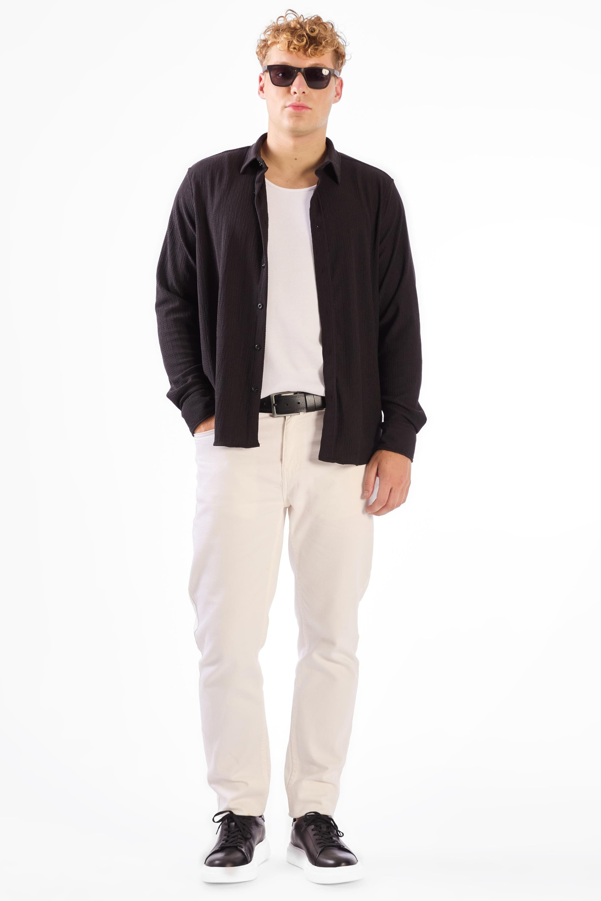 SİYAH    ERKEK GÖMLEK - REGULAR FIT