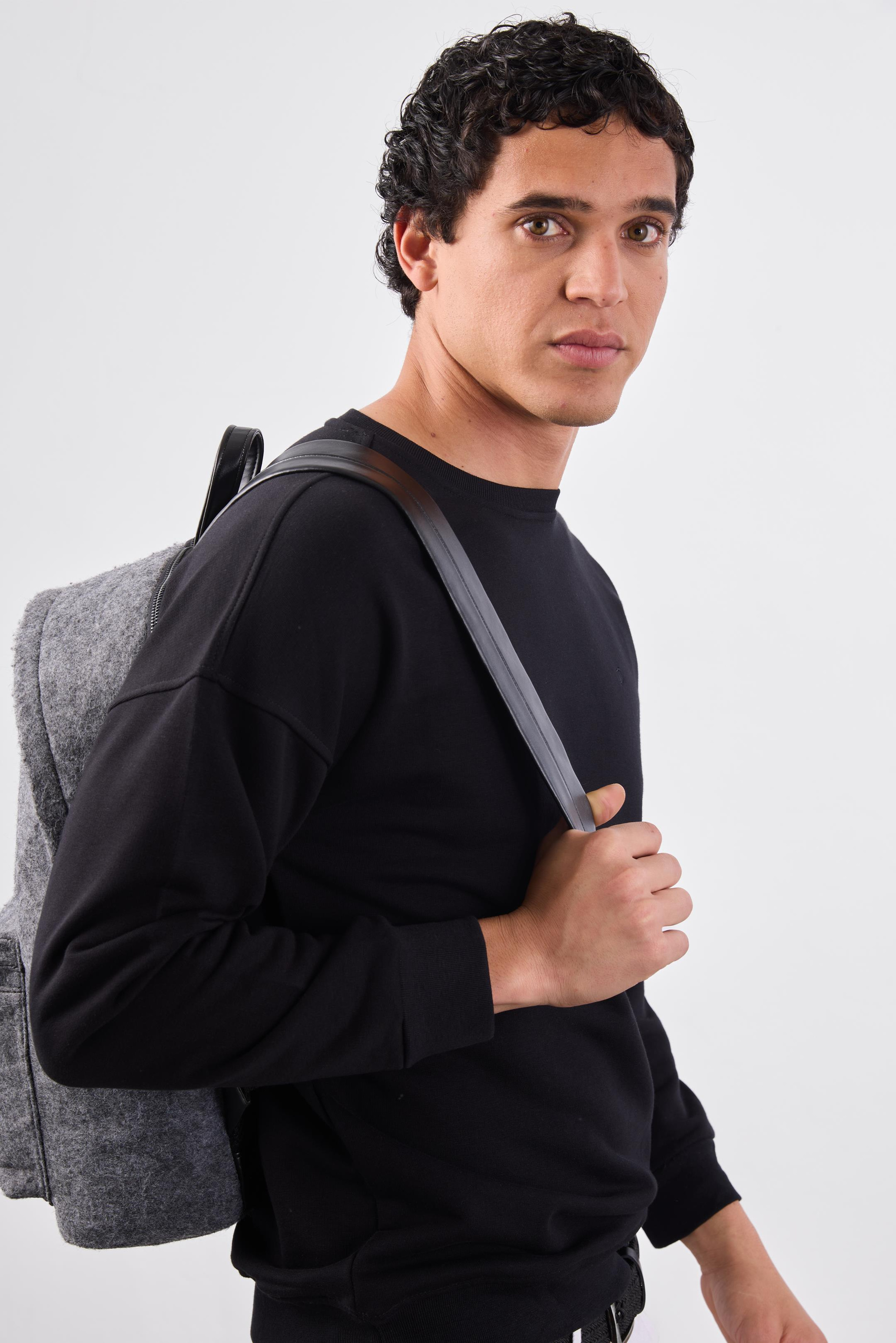 SİYAH    ERKEK SWEATSHIRT - REGULAR FIT