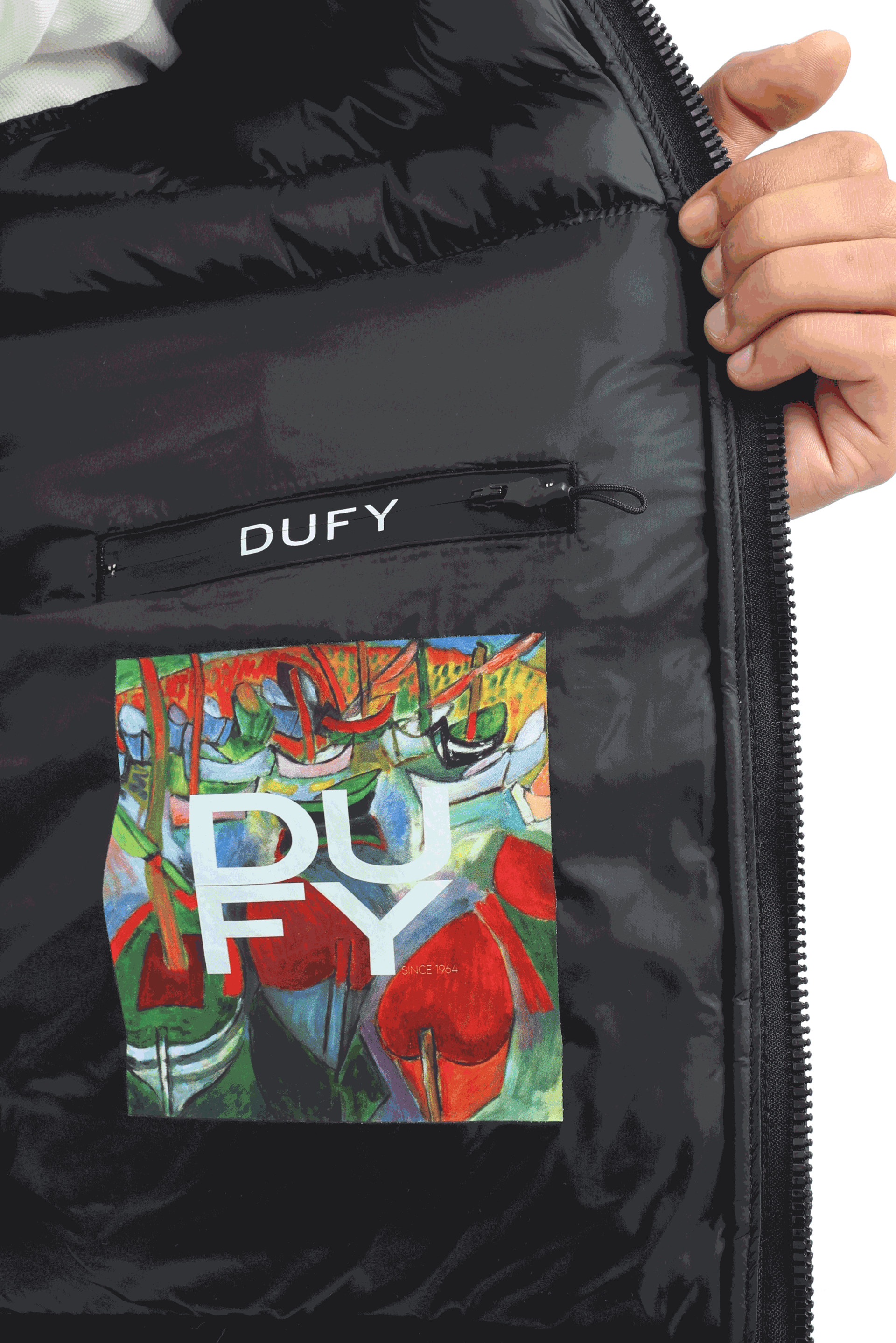 Siyah   Kapitone Erkek Mont - Slim Fit