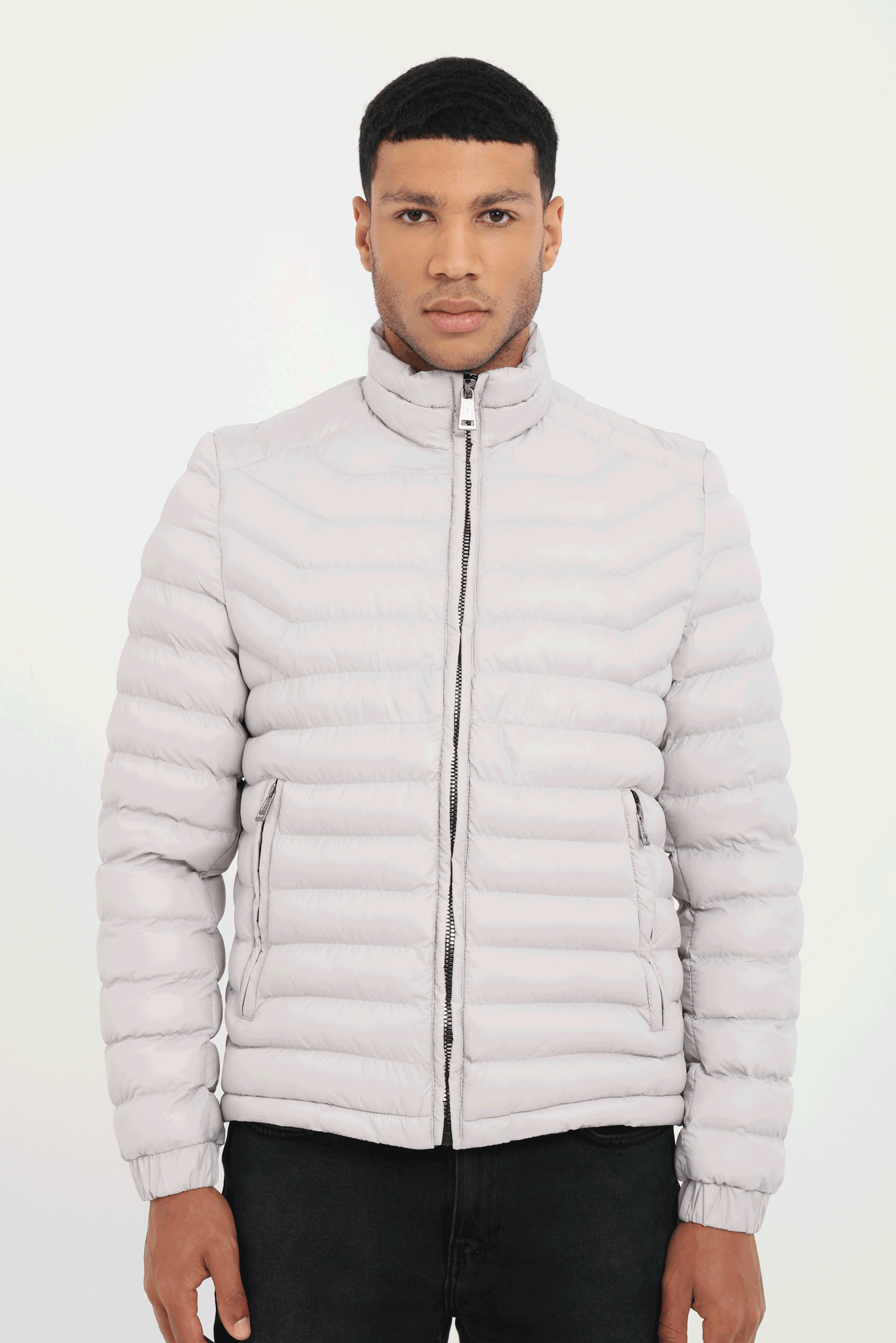 Taş   Kapitone Erkek Mont - Slim Fit