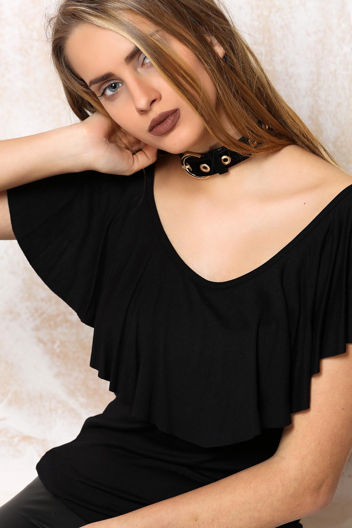 114-2719 ŞAL YAKA BLUZ