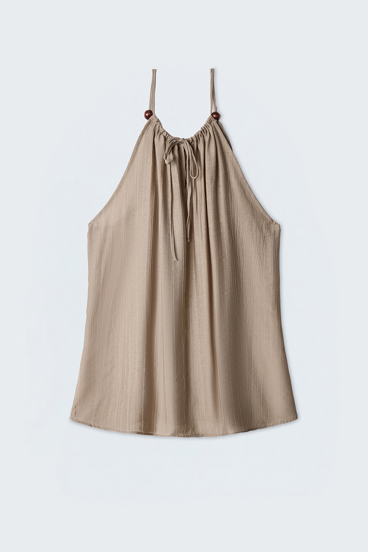 Aksesuar Detaylı Bluz - Camel