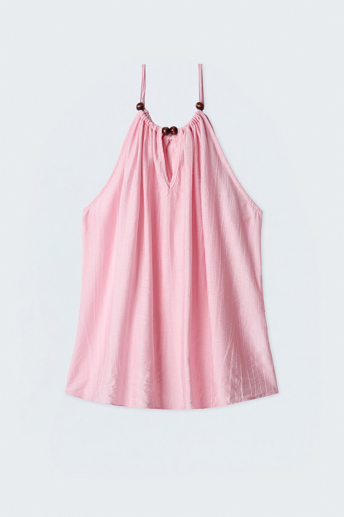 Aksesuar Detaylı Bluz - Pembe