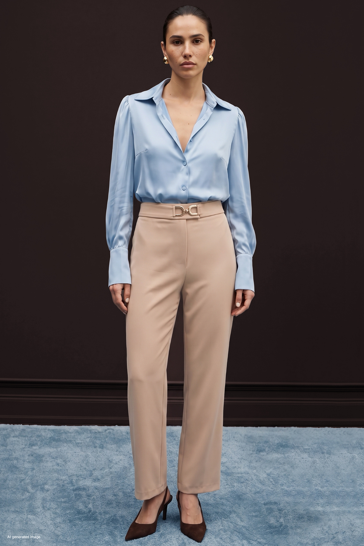 Accessory Detailed Trousers - Camel