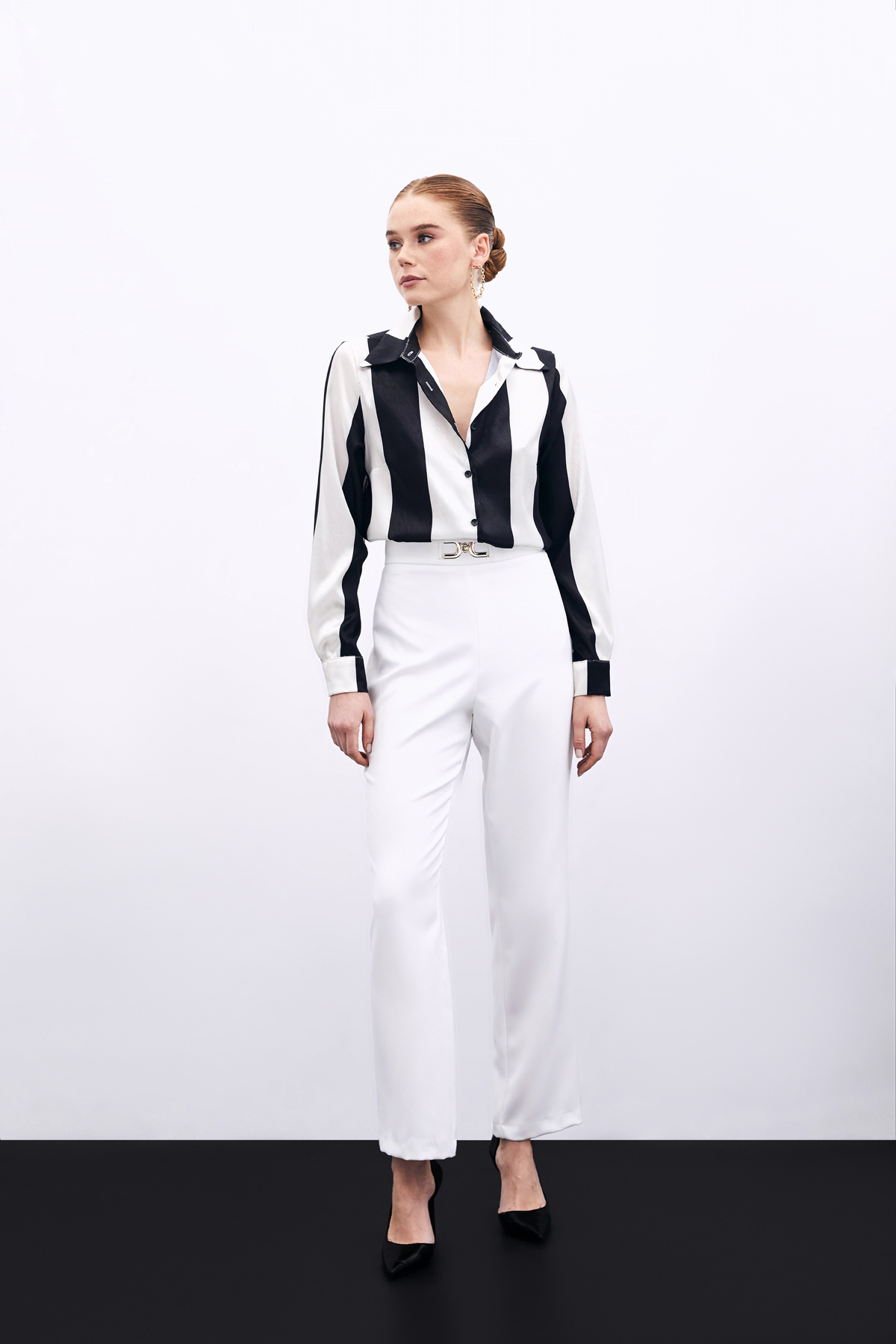 Aksesuar Detaylı Pantolon - Ekru