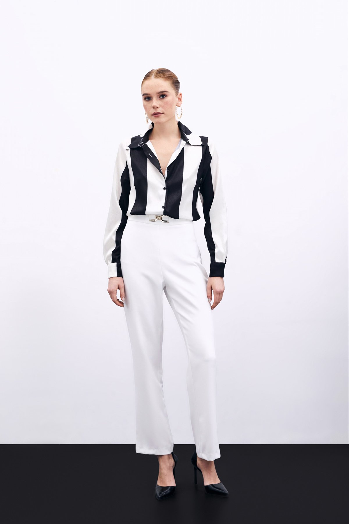 Aksesuar Detaylı Pantolon - Ekru