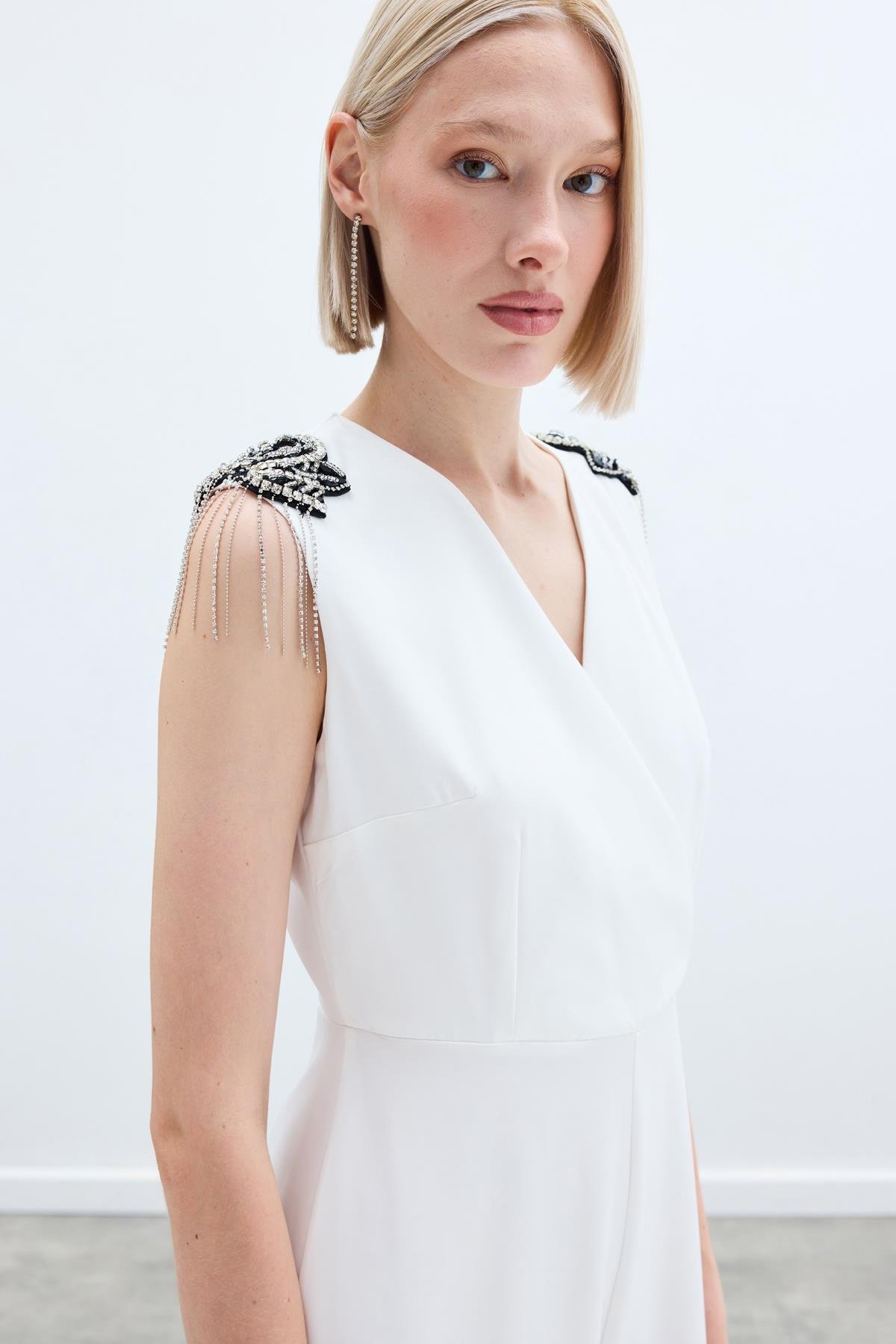 Accessory Detailed Jumpsuit - Ecru