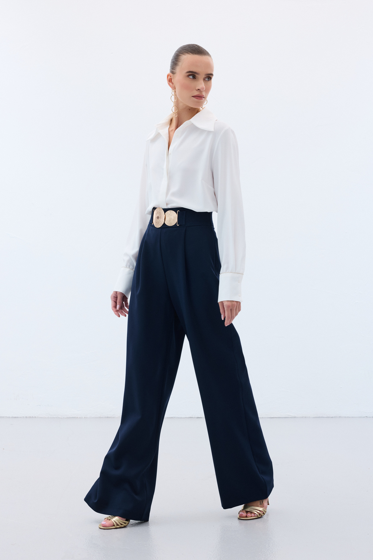 Aksesuarlı Pantolon - Lacivert