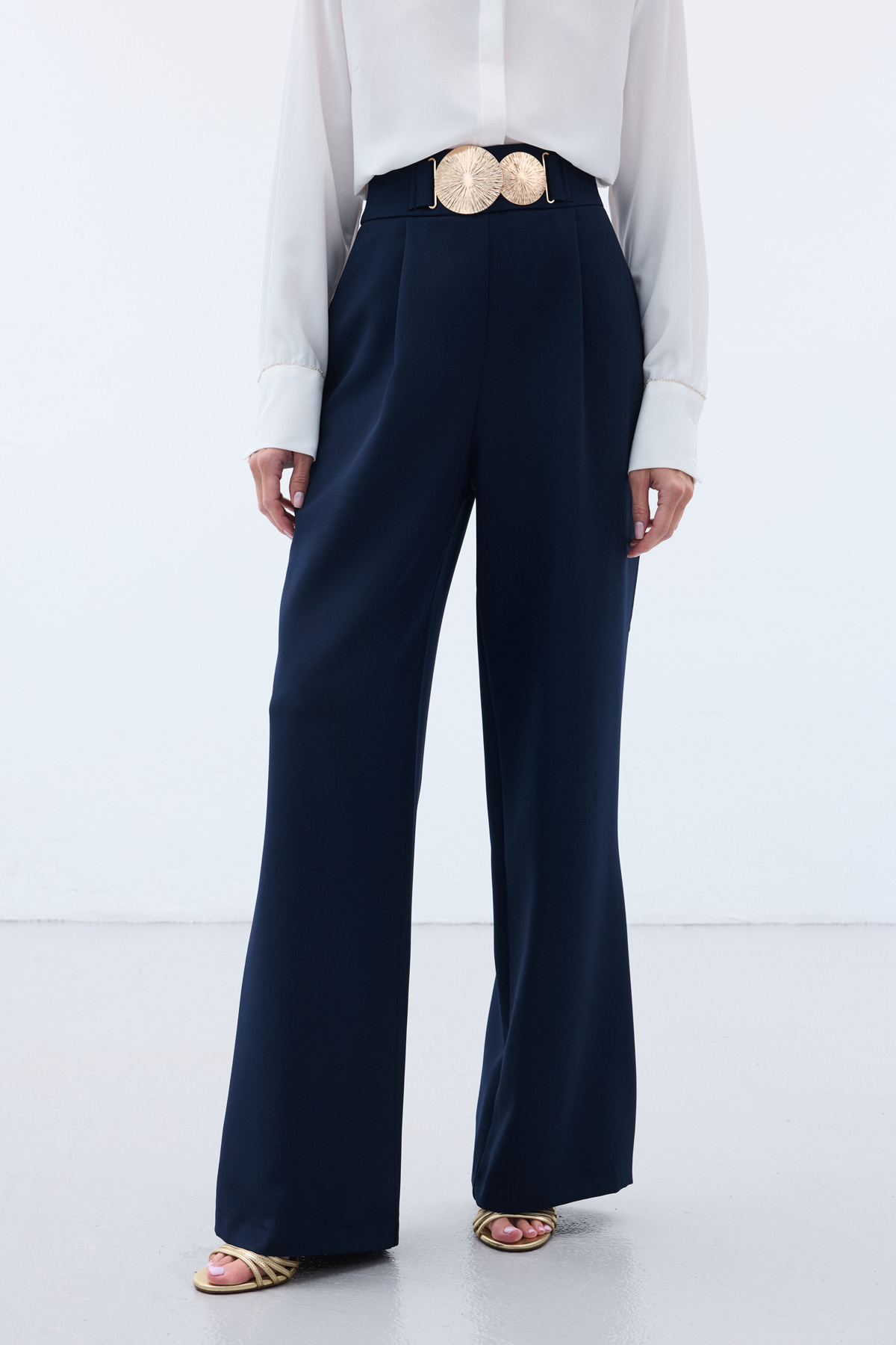 Aksesuarlı Pantolon - Lacivert