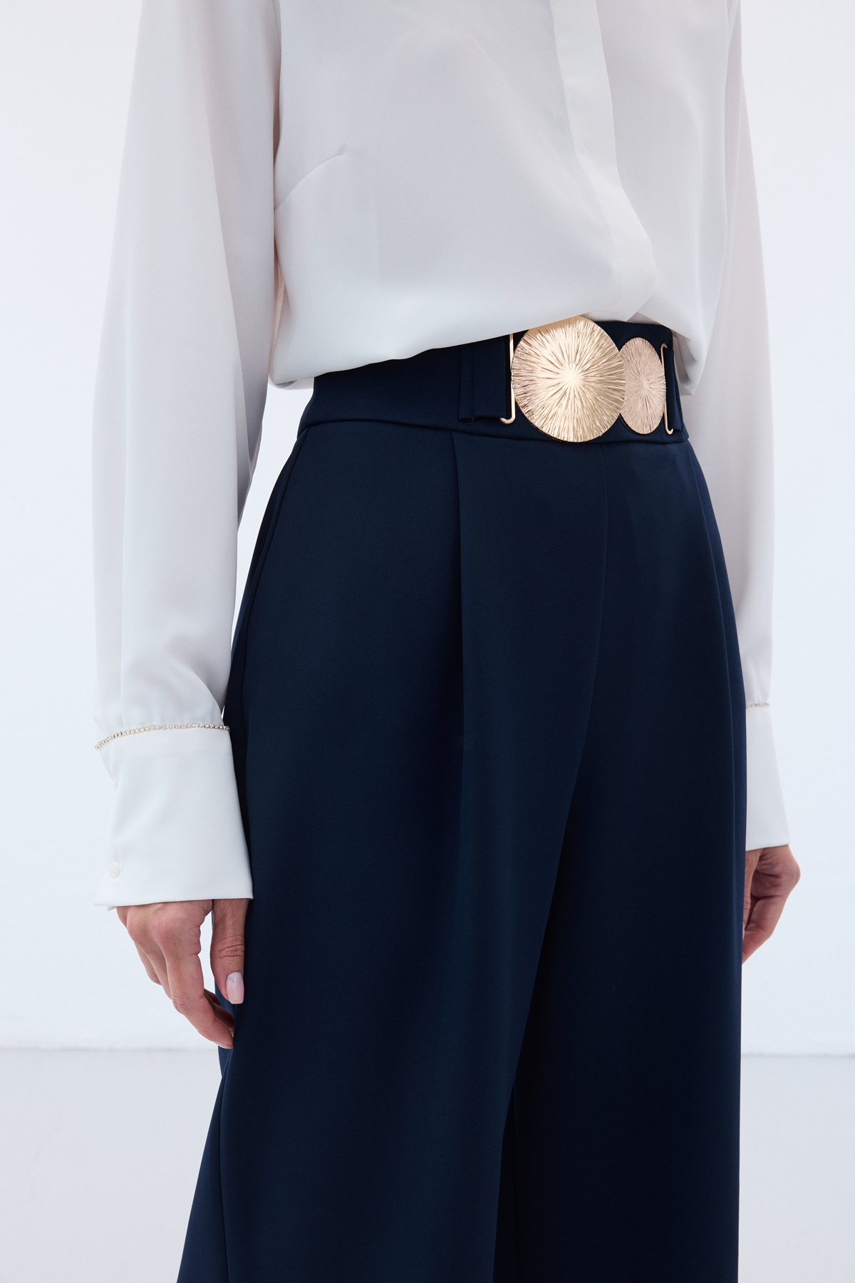 Aksesuarlı Pantolon - Lacivert