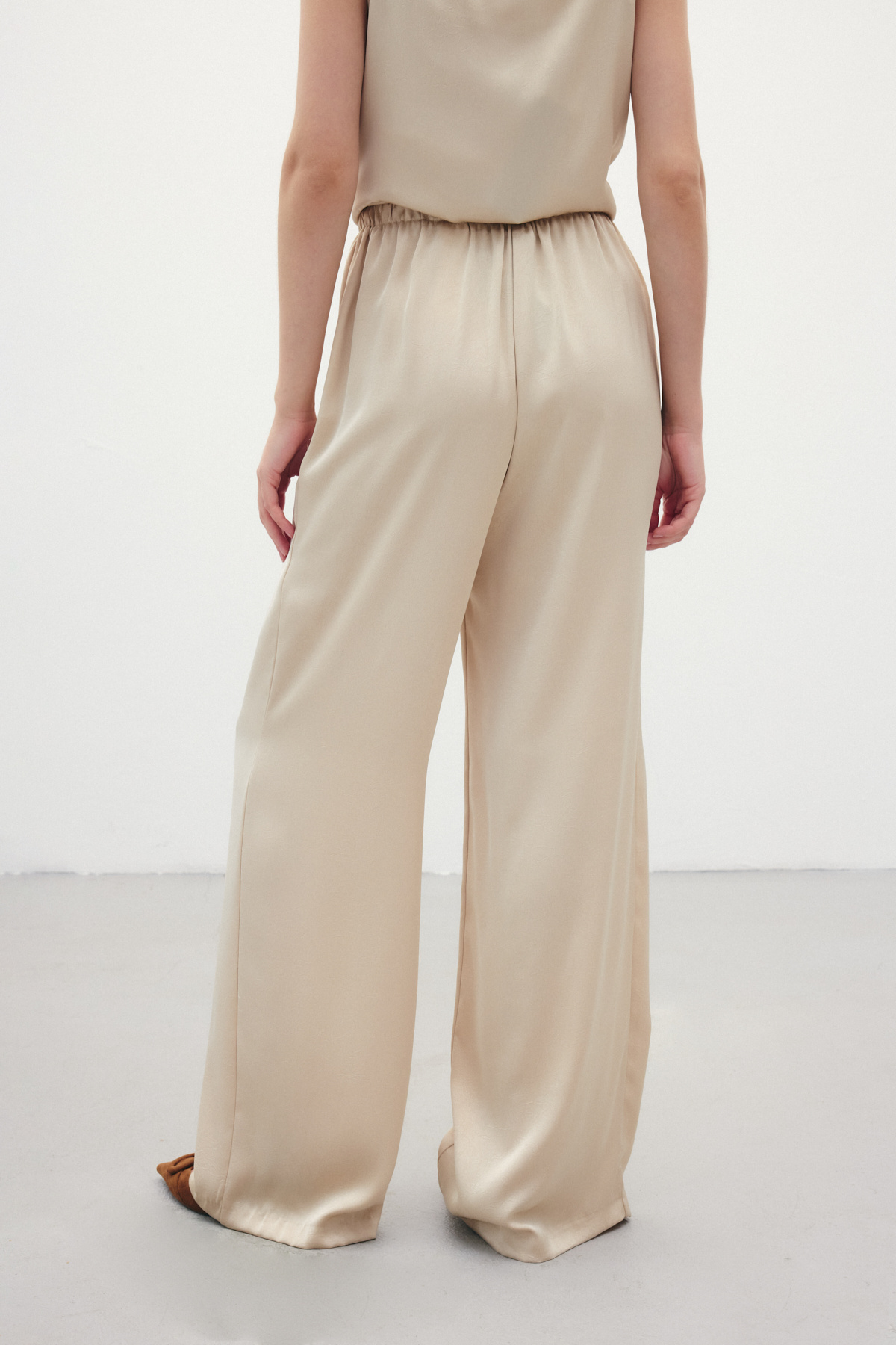 Bağcıklı Salaş Pantolon - Bej