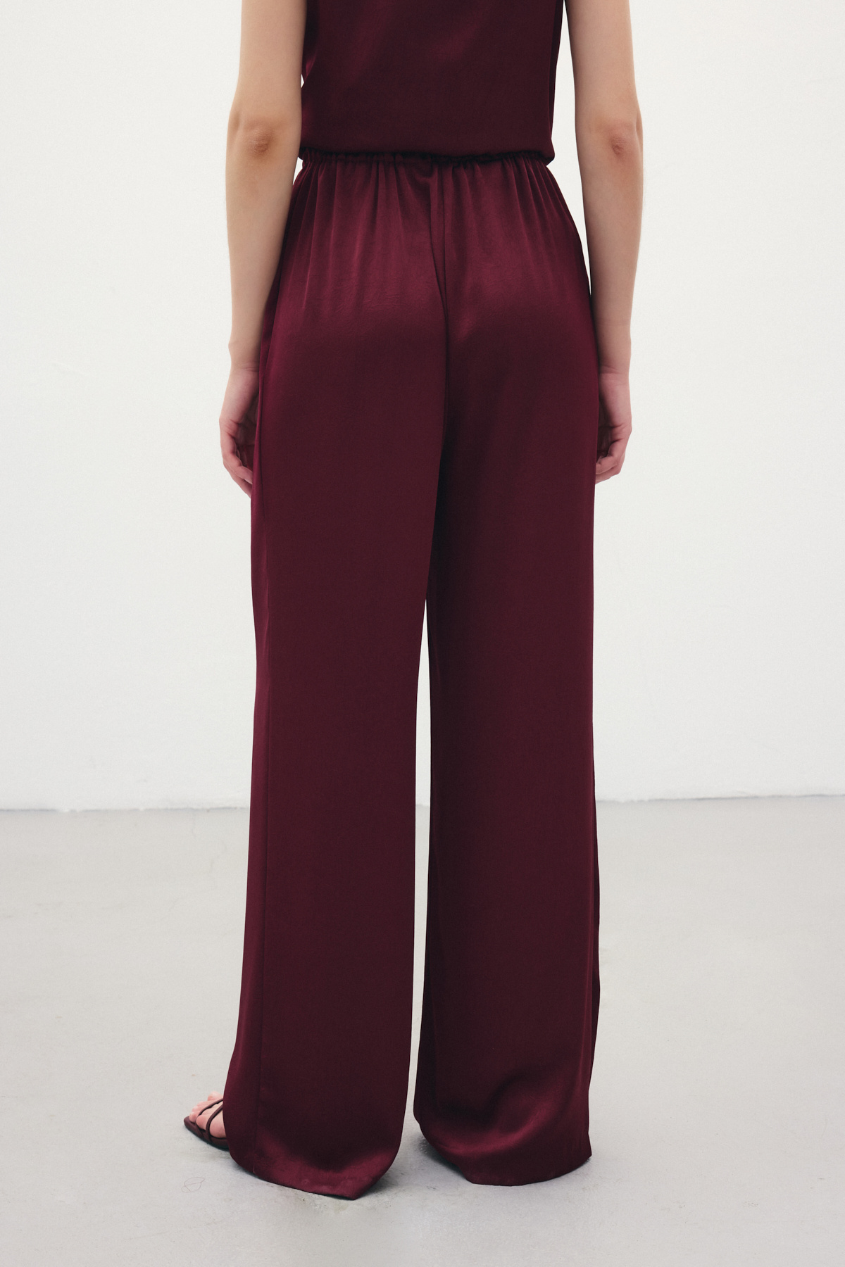 Bağcıklı Salaş Pantolon - Bordo