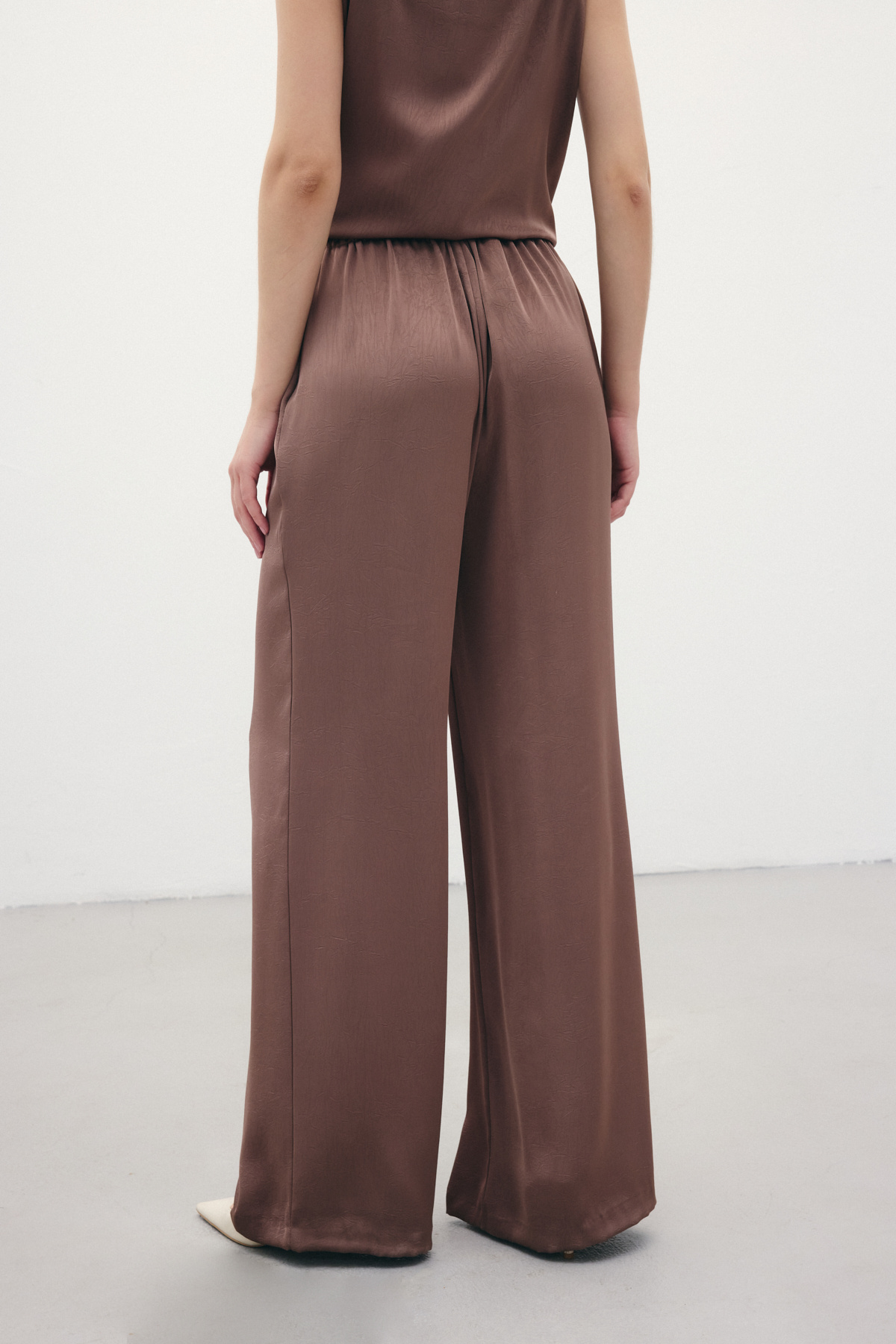 Bağcıklı Salaş Pantolon - Kahve