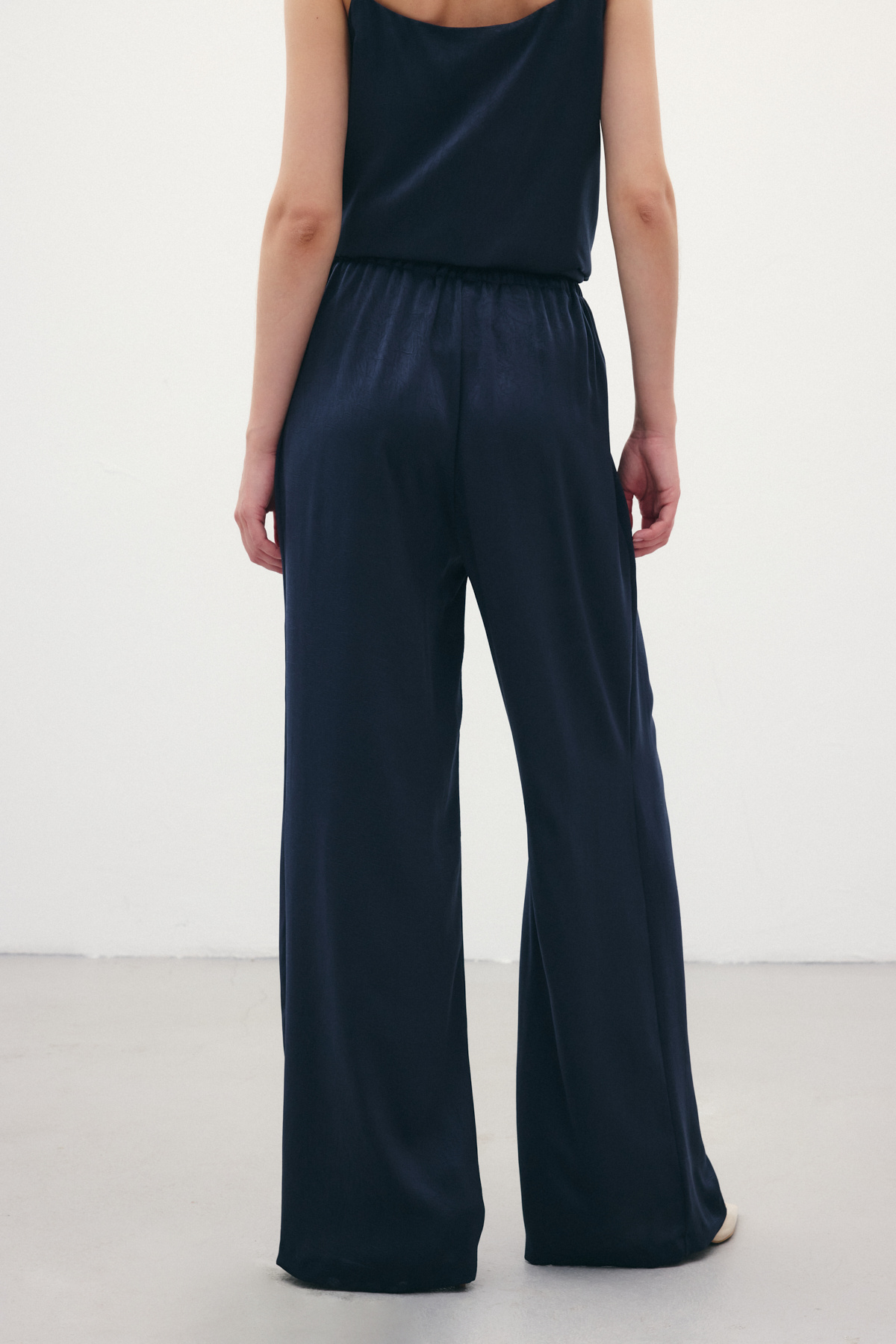 Bağcıklı Salaş Pantolon - Lacivert