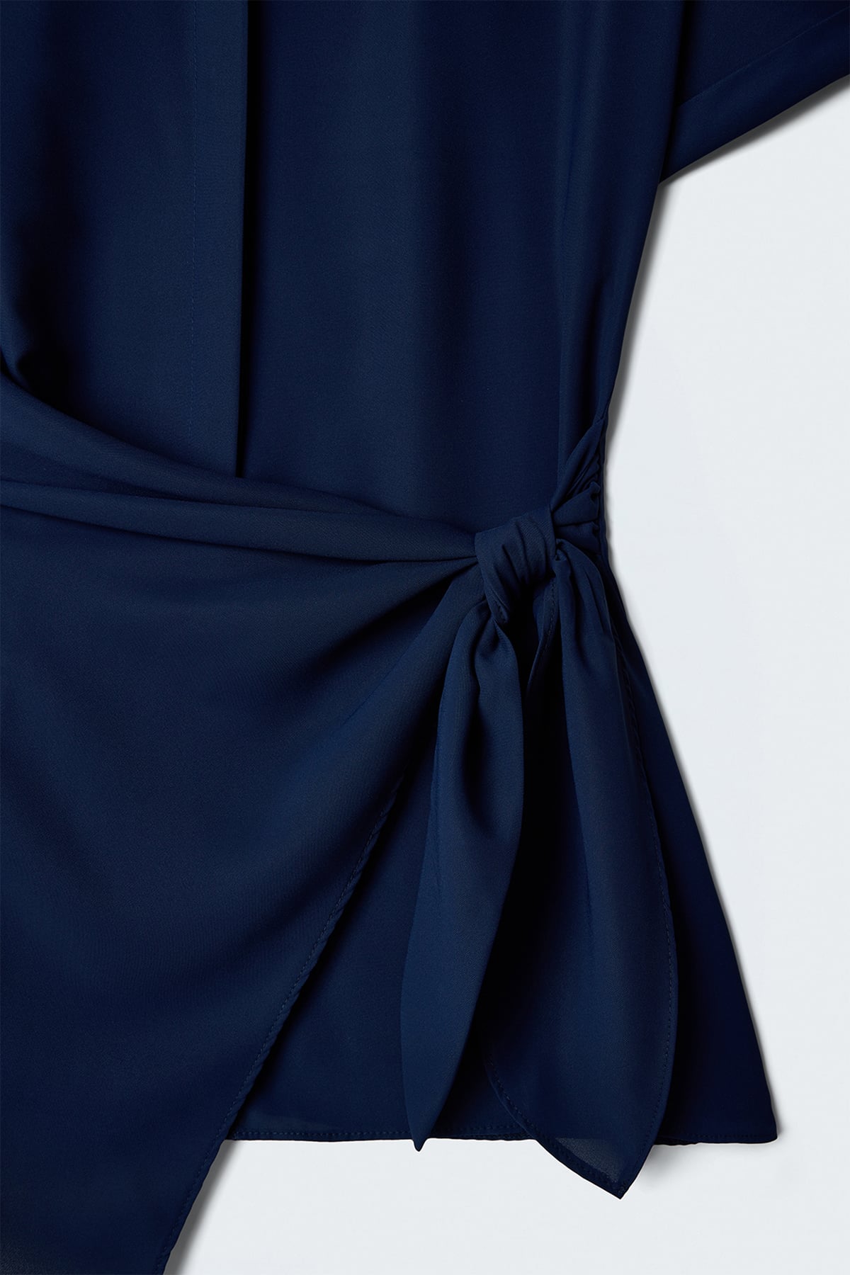 Shirt with Tie Detail - Blue