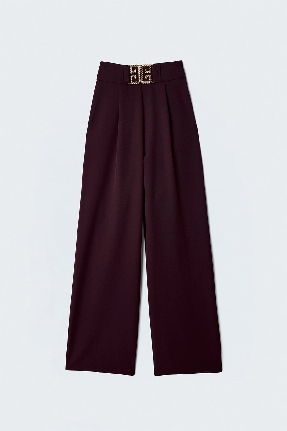 Wide Leg Trousers with Waist Accessories - Murdum