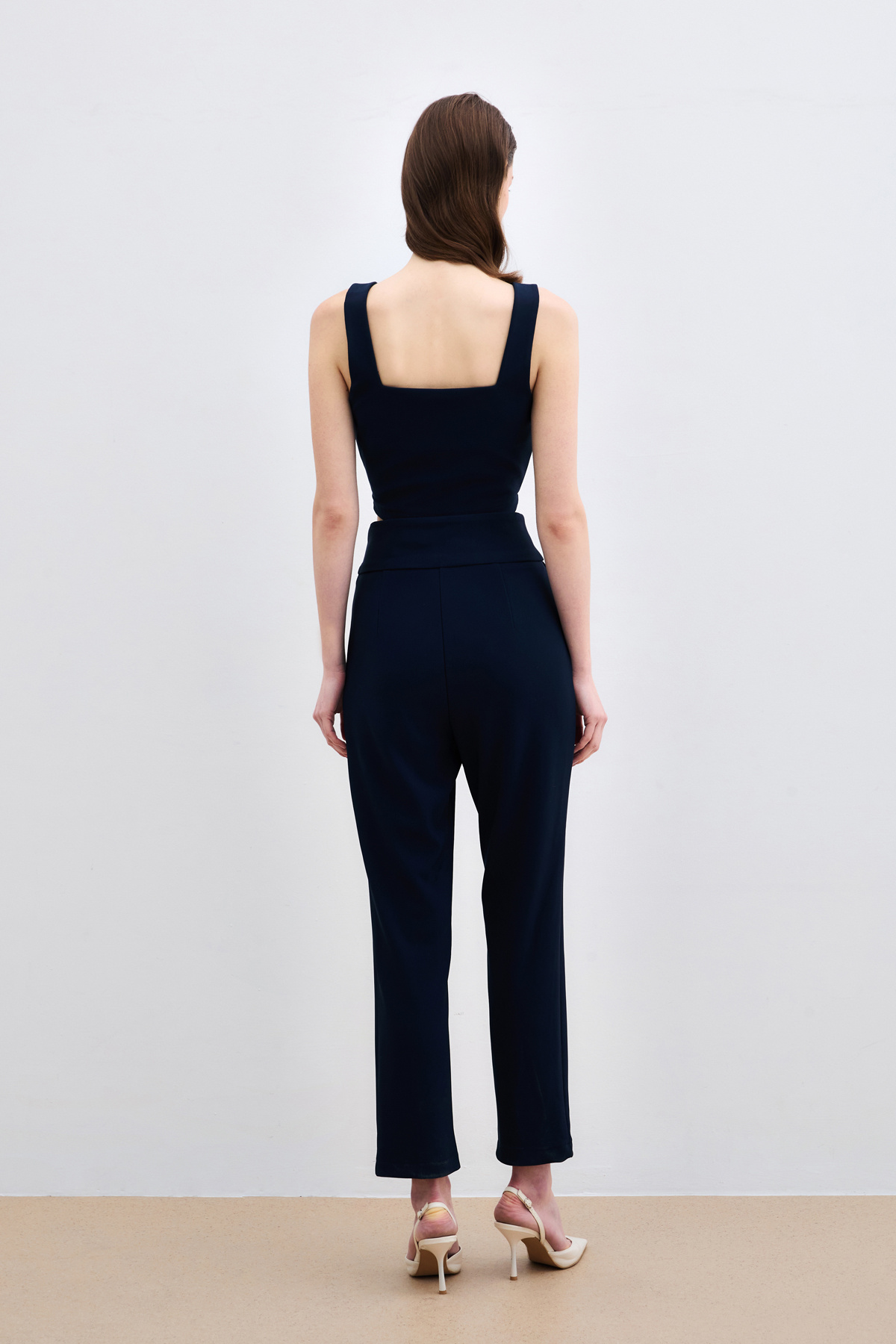 Bel Aksesuarlı Pantolon - Lacivert