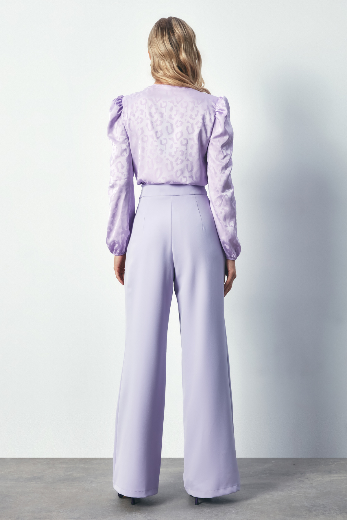 Waist Detailed Wide Leg Trousers - LILA