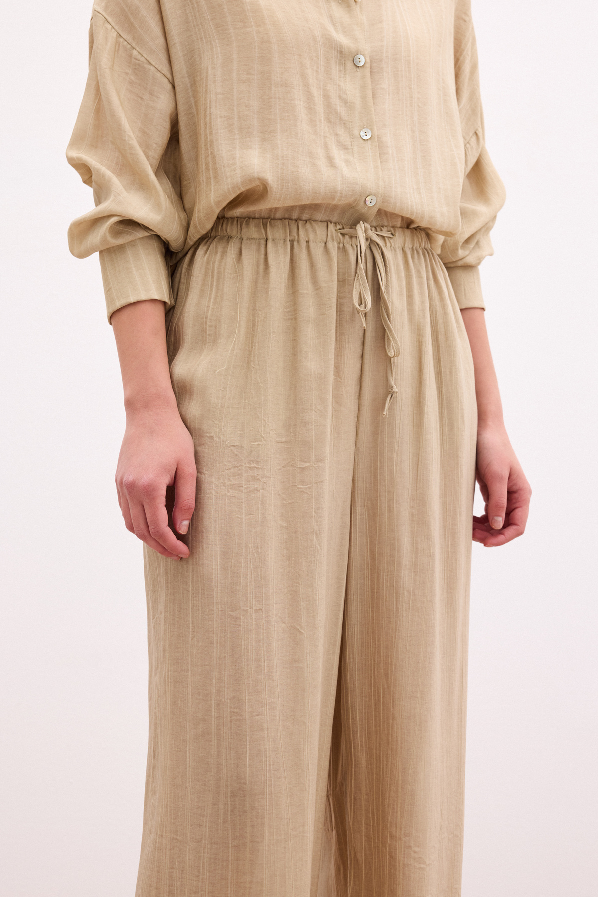 Bel Lastikli Pantolon - Haki