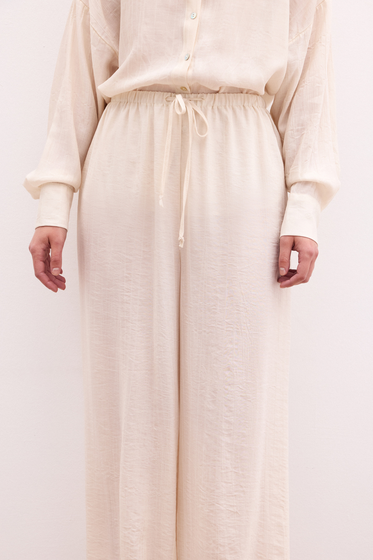 Bel Lastikli Pantolon - Taş