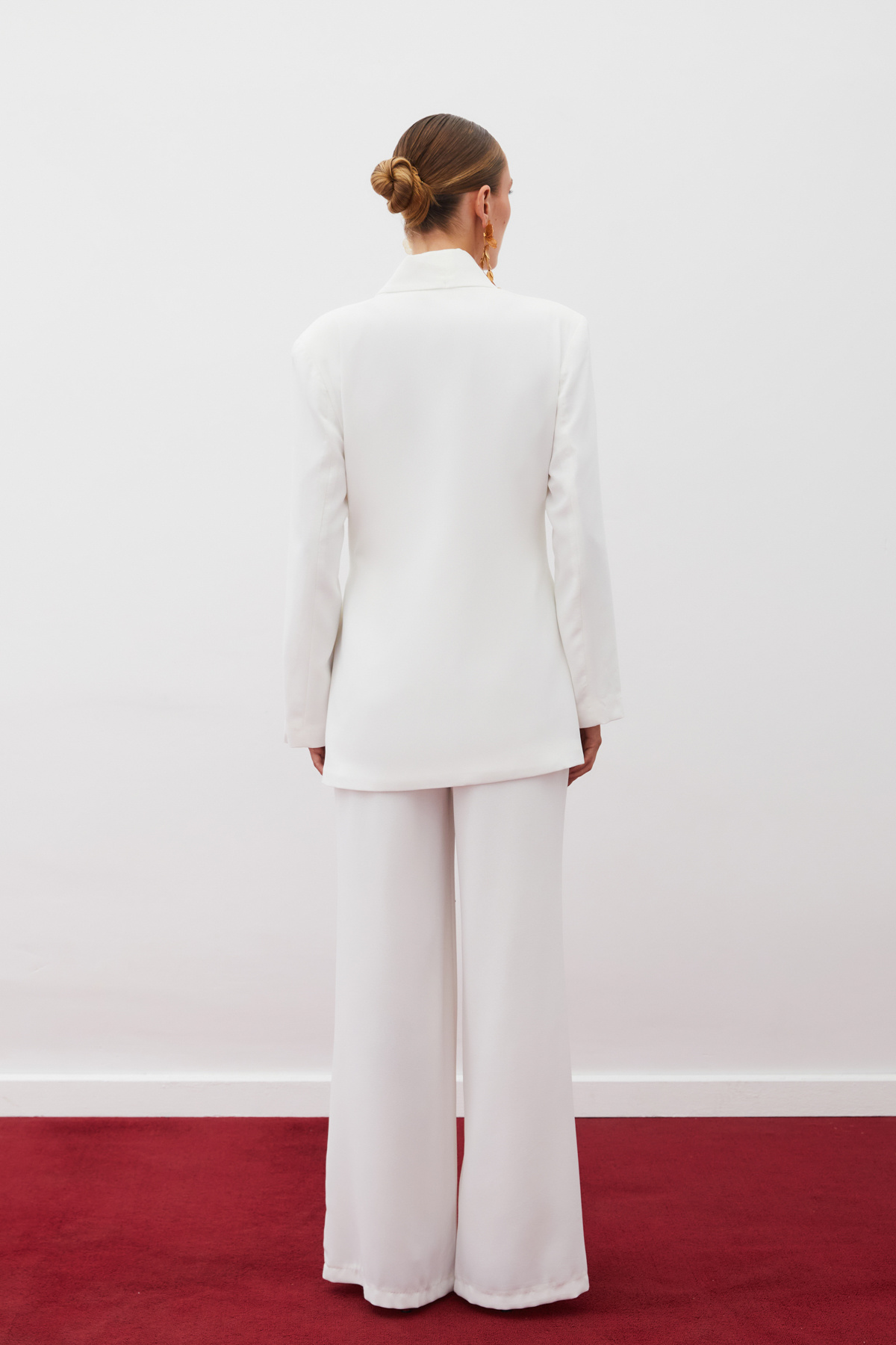 Beli Kuşaklı Uzun Ceket - EKRU