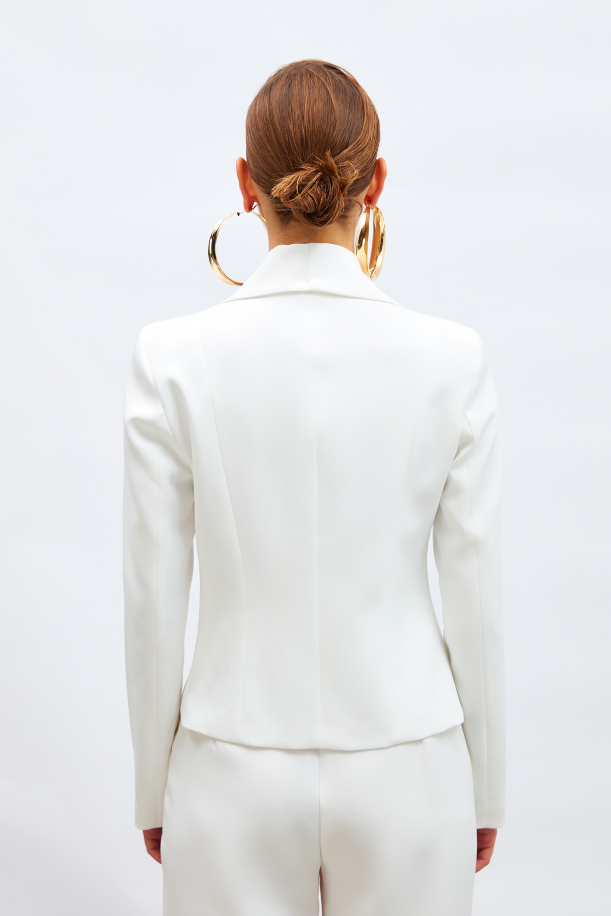 Broş Detaylı Kısa Ceket - EKRU